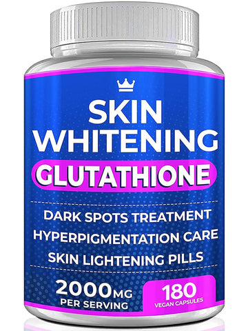 Glutathione Whitening Pills - 180 Capsules 2000mg Glutathione - Effective Skin Lightening NORTHERN CROWN COSMETICS buy supplements canada