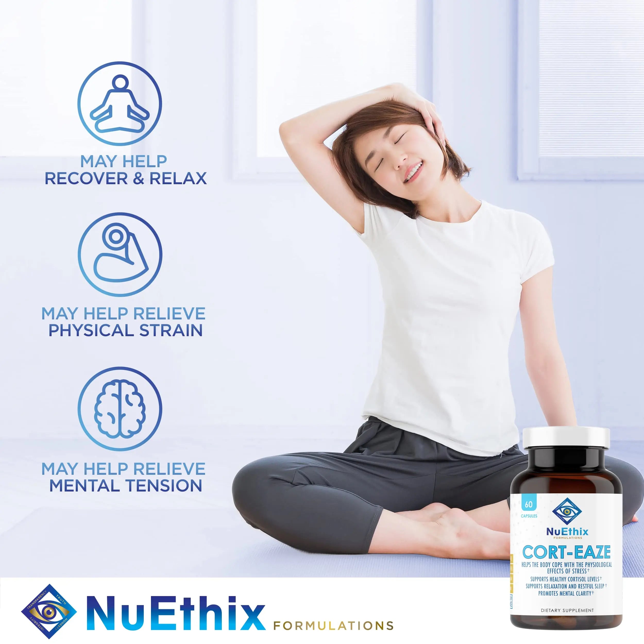 NuEthix Formulations Relaxation Supplement Bundle: Cort-Eaze Cortisol-Control Supplement, 60 Capsules, 30 Servings and Relax Liposomal, 2 Fluid Ounces, 30 Servings NuEthix Formulations buy supplements canada