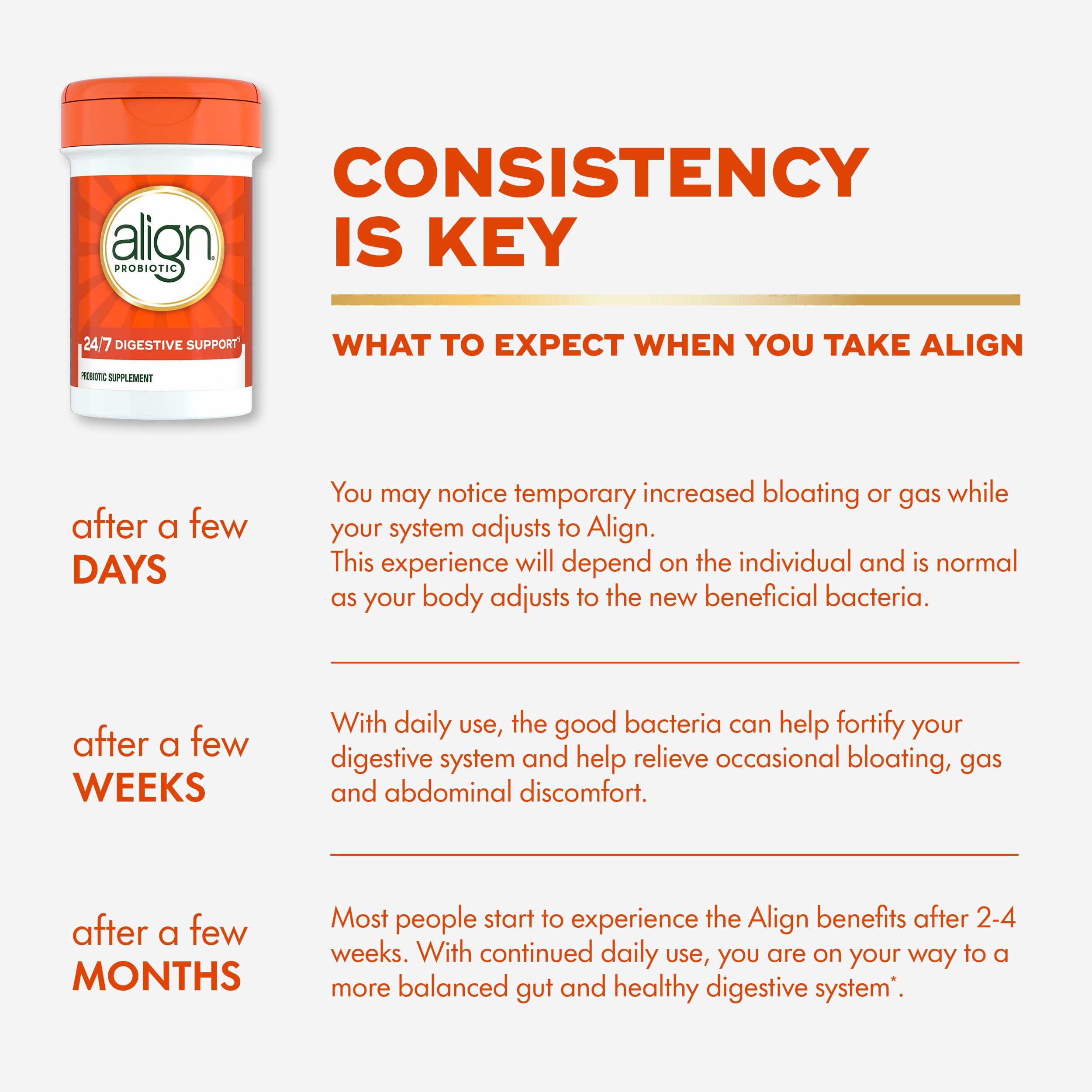 Align Probiotic, 24/7 Digestive Support*§, Probiotics for Women and Men, Probiotics for Digestive Health, Men and Womens Probiotic Capsules Help Relieve Occasional Bloating & Gas*, 49 Capsules Align buy supplements canada