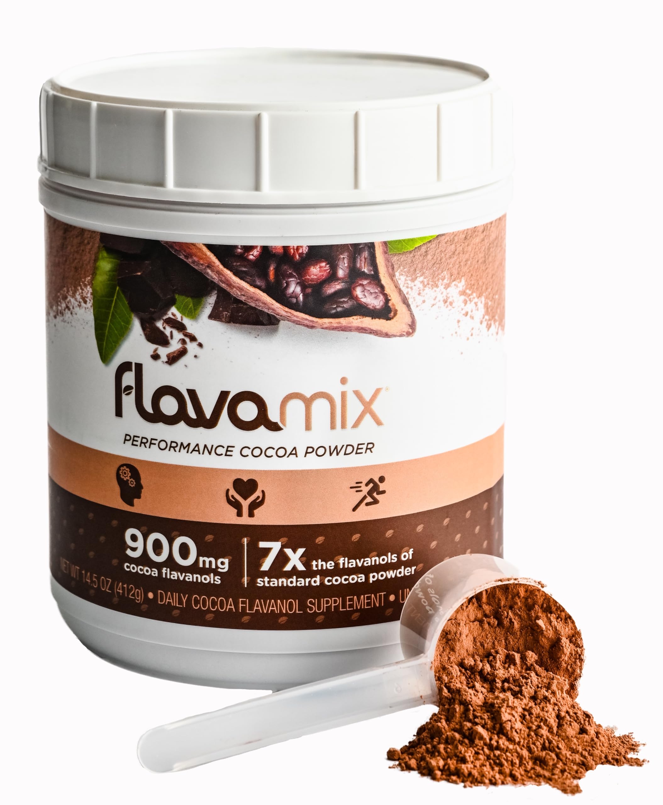 FlavaMix Performance Cocoa Powder | 900mg of Cocoa Flavanols | Promotes Heart & Brain FlavaNaturals buy supplements canada