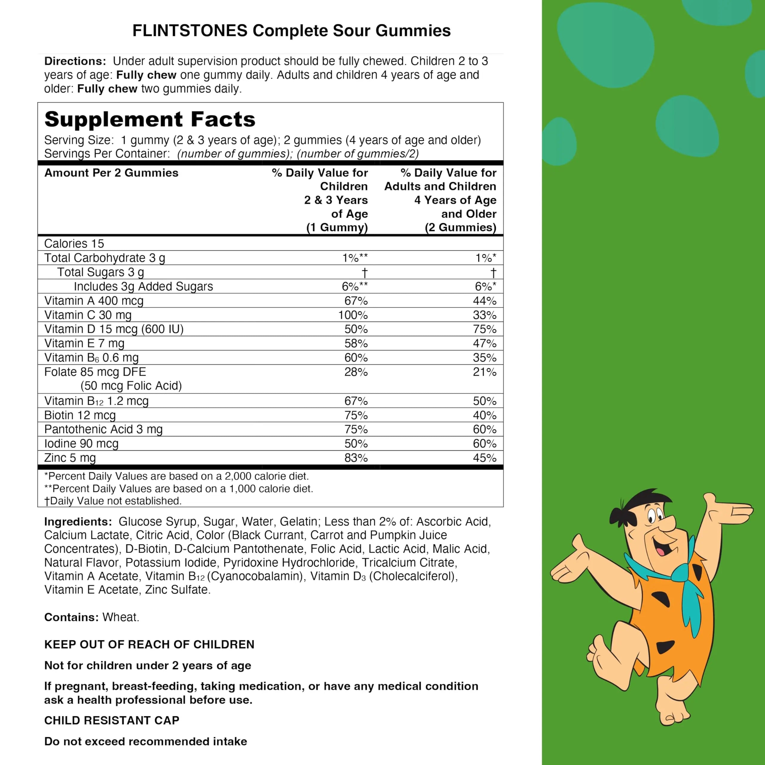 Flintstones Sour Gummy Vitamins For Kids, Kids Multivitamin Gummies with Vitamins C, B6, B12, A & Vitamin D, Support Kids Growth and Development, 180 Count Bayer buy supplements canada