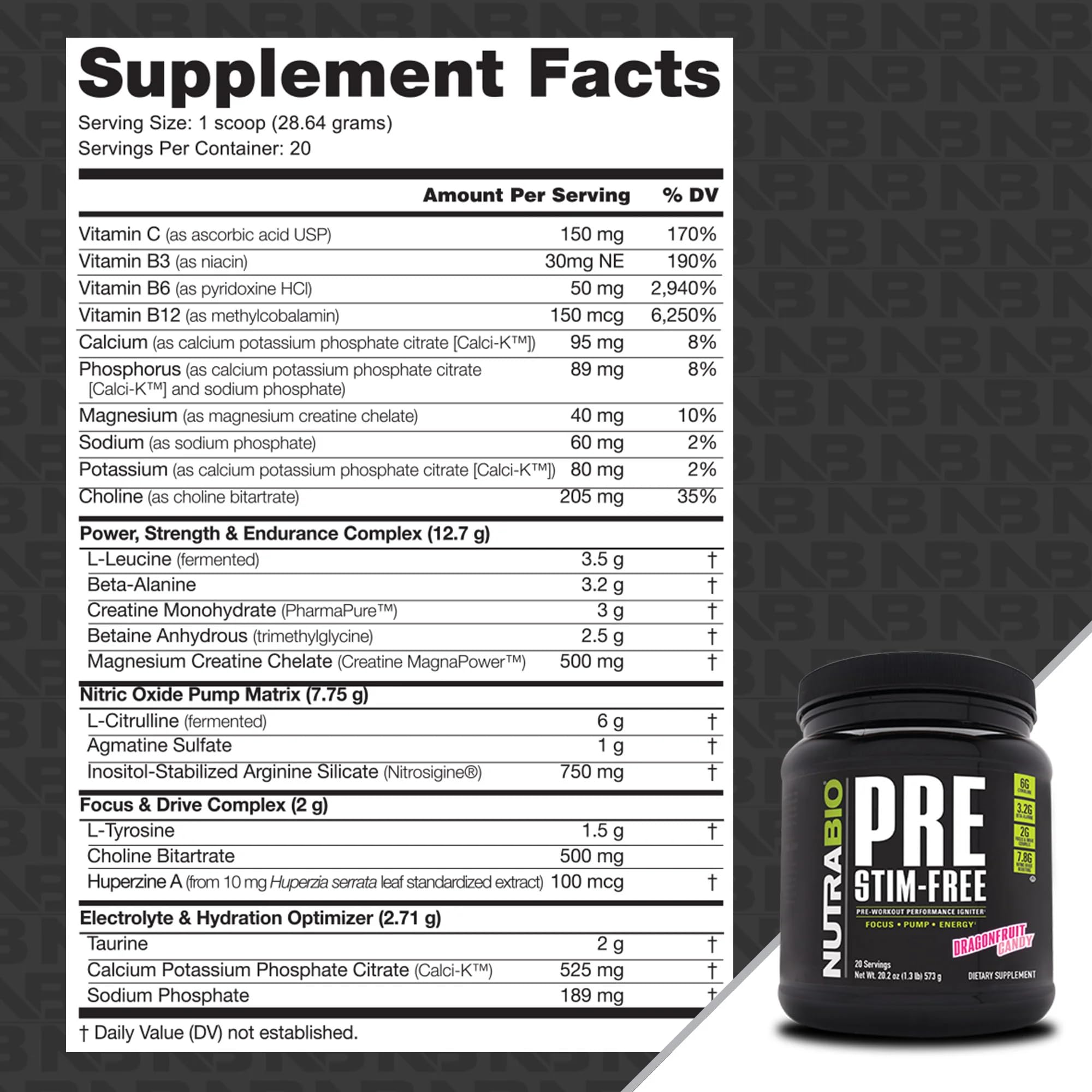 NutraBio PRE Stim Free - Caffeine Free Pre Workout Powder - Sustained Energy, Mental NutraBio buy supplements canada