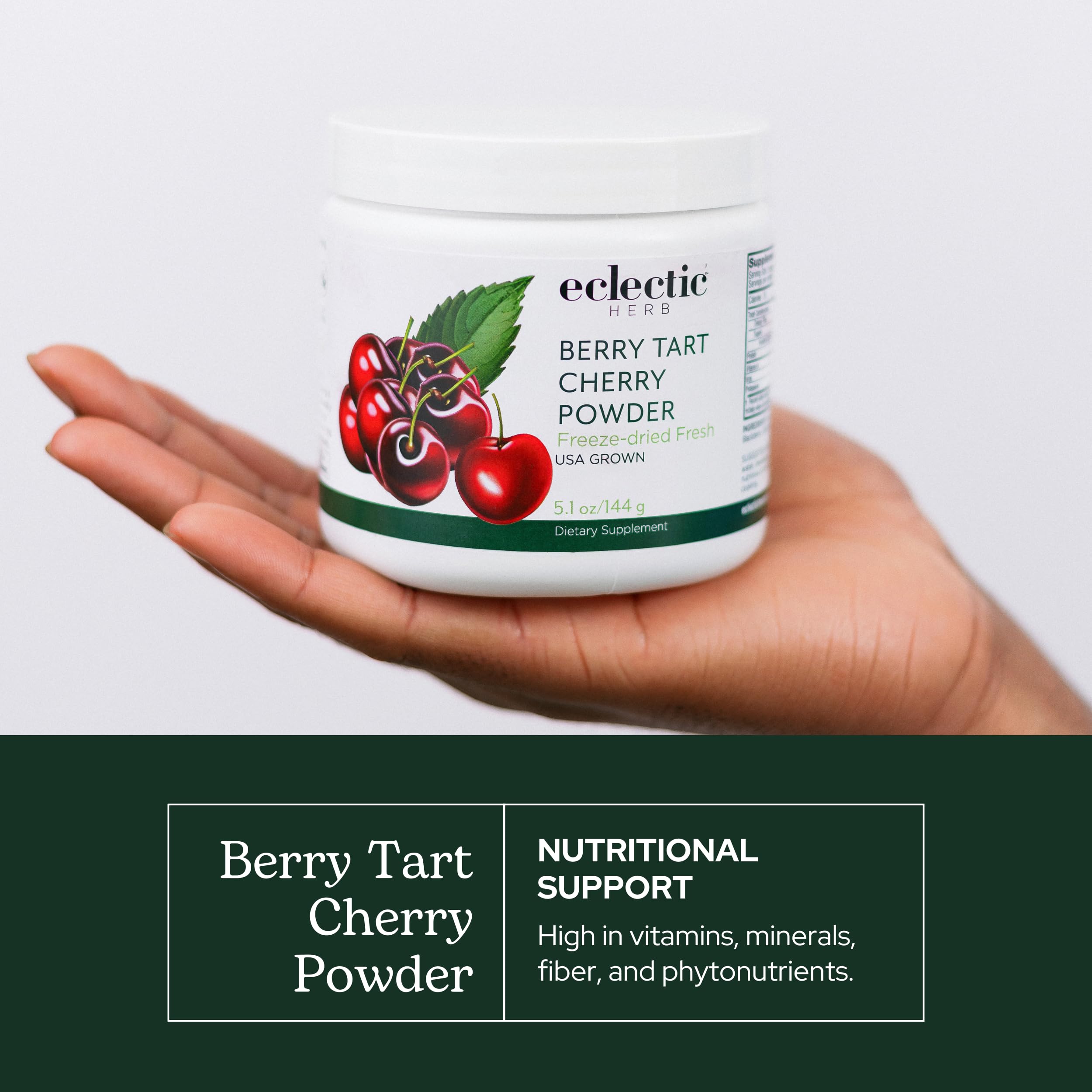 Eclectic Herb - Berry Tart Cherry Powder | Joint Support Supplement | Superfood Vitamin & Mineral Supplement | Freeze Dried, Vegan, Non-GMO, Gluten-Free (5.1 oz | 144 g) ECLECTIC INSTITUTE buy supplements canada