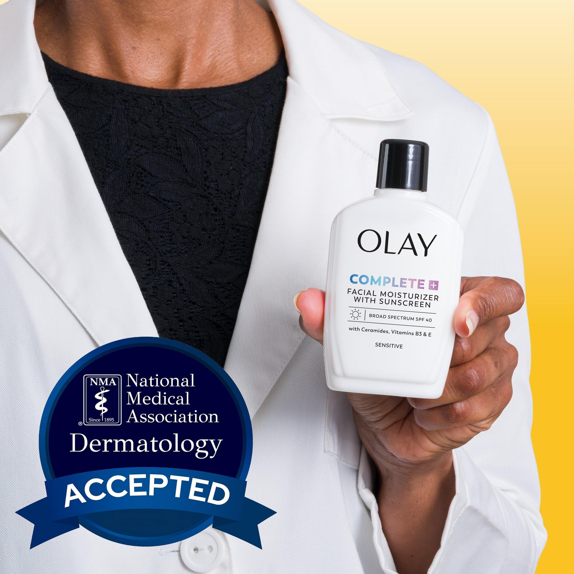 Olay Complete+ Face Moisturizer with Sunscreen SPF 40, For Sensitive Skin, Broad Spectrum Sun Protection, Fragrence-Free Olay buy supplements canada