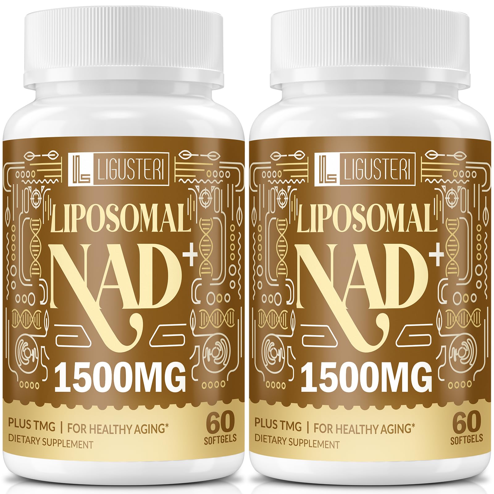 LIGUSTERI 1500 MG Liposomal NAD+, 98%+ Absorption, NAD+ Supplement for Women & Men with TMG, for Aging Defense, Cellular Energy, Heart & Brain Function, Longevity, 120 Softgels LIGUSTERI buy supplements canada