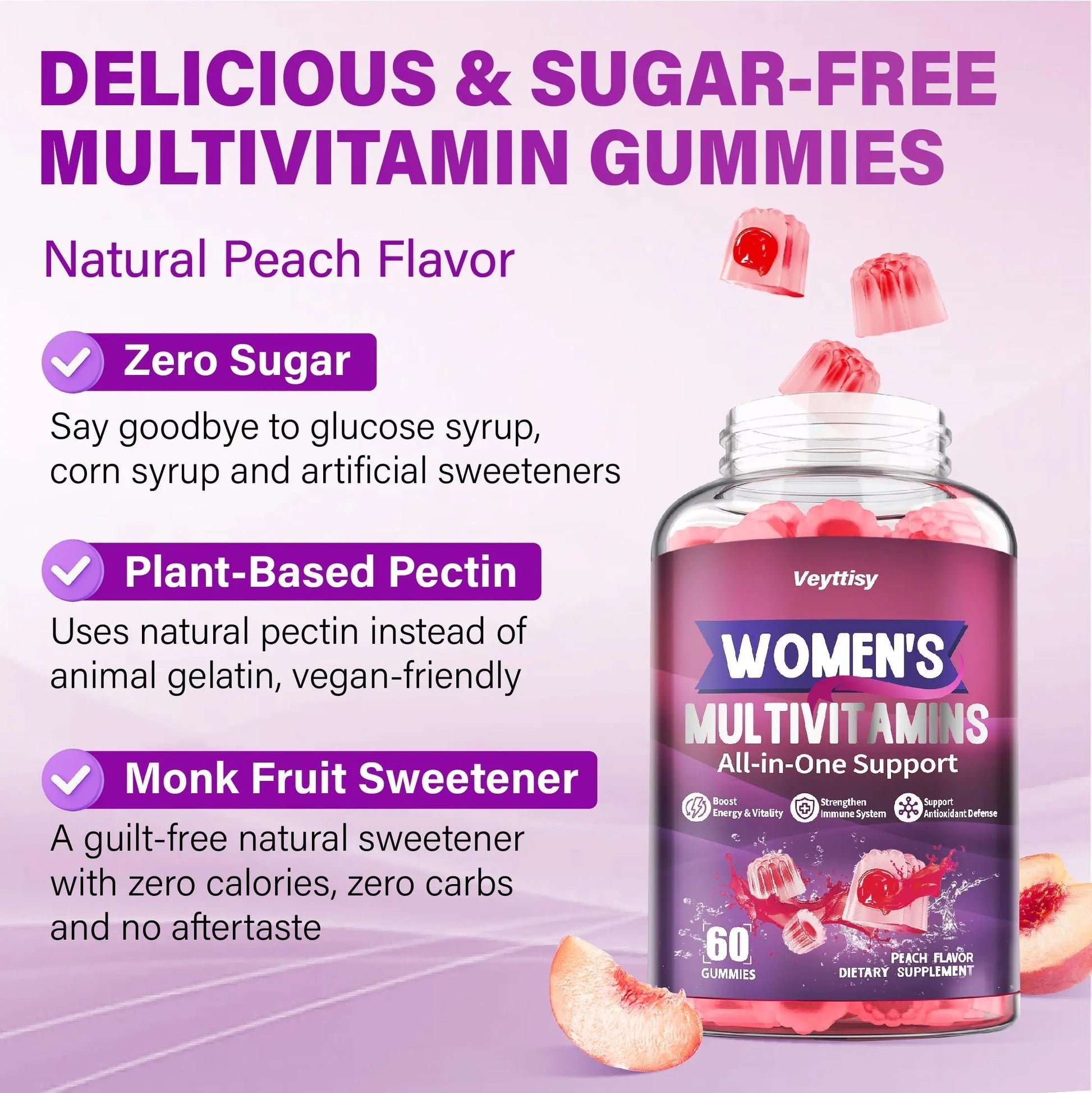 Veyttisy Methylated Multivitamin Gummy for Women - Womens Multivitamin Gummies with Vitamins A C D E, Methylated Folate, Biotin, B Complex Veyttisy buy supplements canada