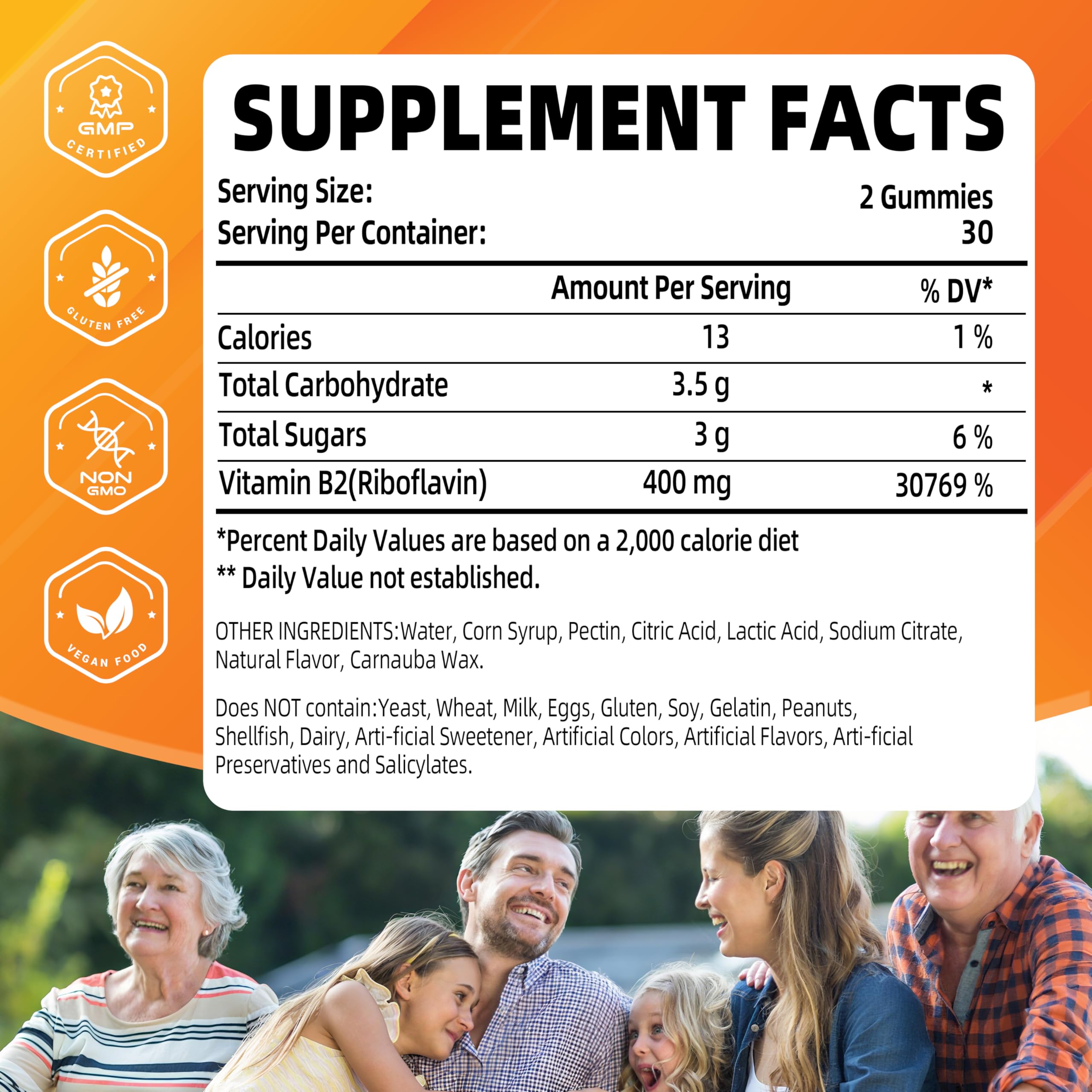 Joywiit Vitamin B2 Gummies | Riboflavin 400mg | B2 Vitamin 400mg Chewable for Adults and Kids, Migraine Relief & Energy and Nervous System Support Joywiit buy supplements canada