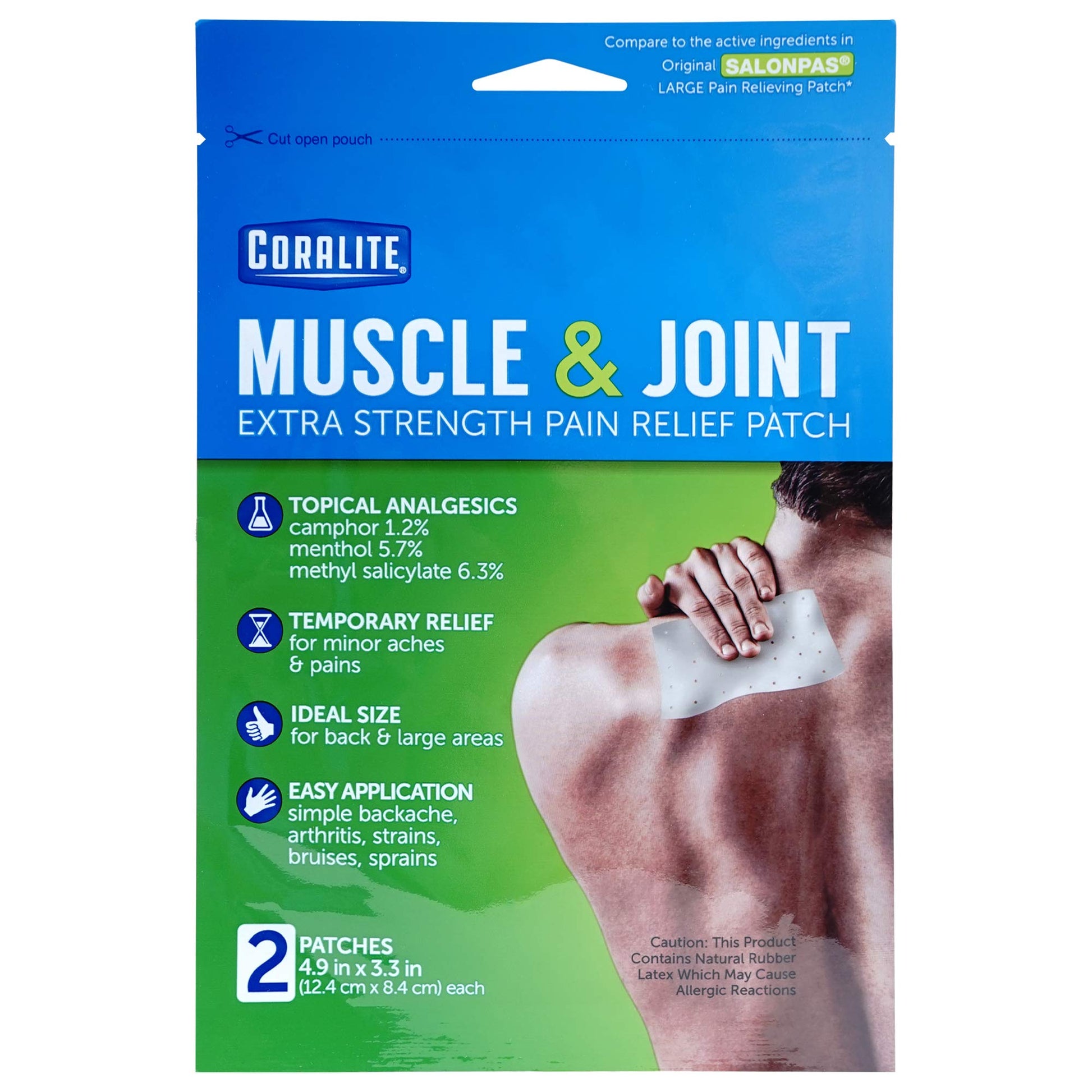 Coralite Pain Relieving Patch - Extra Strength Joint & Muscle Pain Relief Patches for Back Pain, Muscle Soreness and Joint Pain, 2 Patches Per Pack (24 Pack) Coralite buy supplements canada