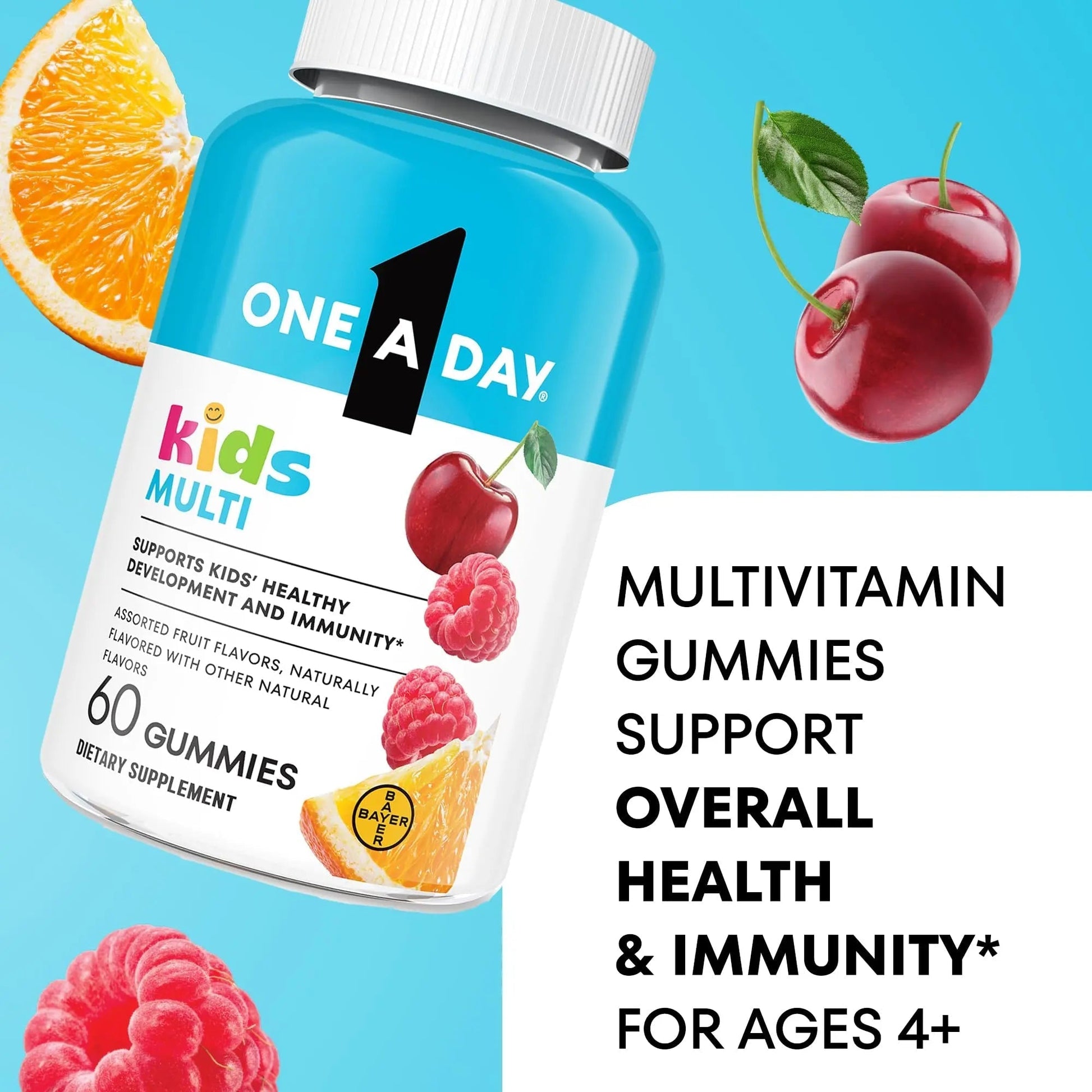 One A Day Kids Multivitamin Gummies, Kids Vitamins with Vitamin C, D, E & Zinc for Immune Support, Childrens Gummy Vitamins ONE A DAY buy supplements canada