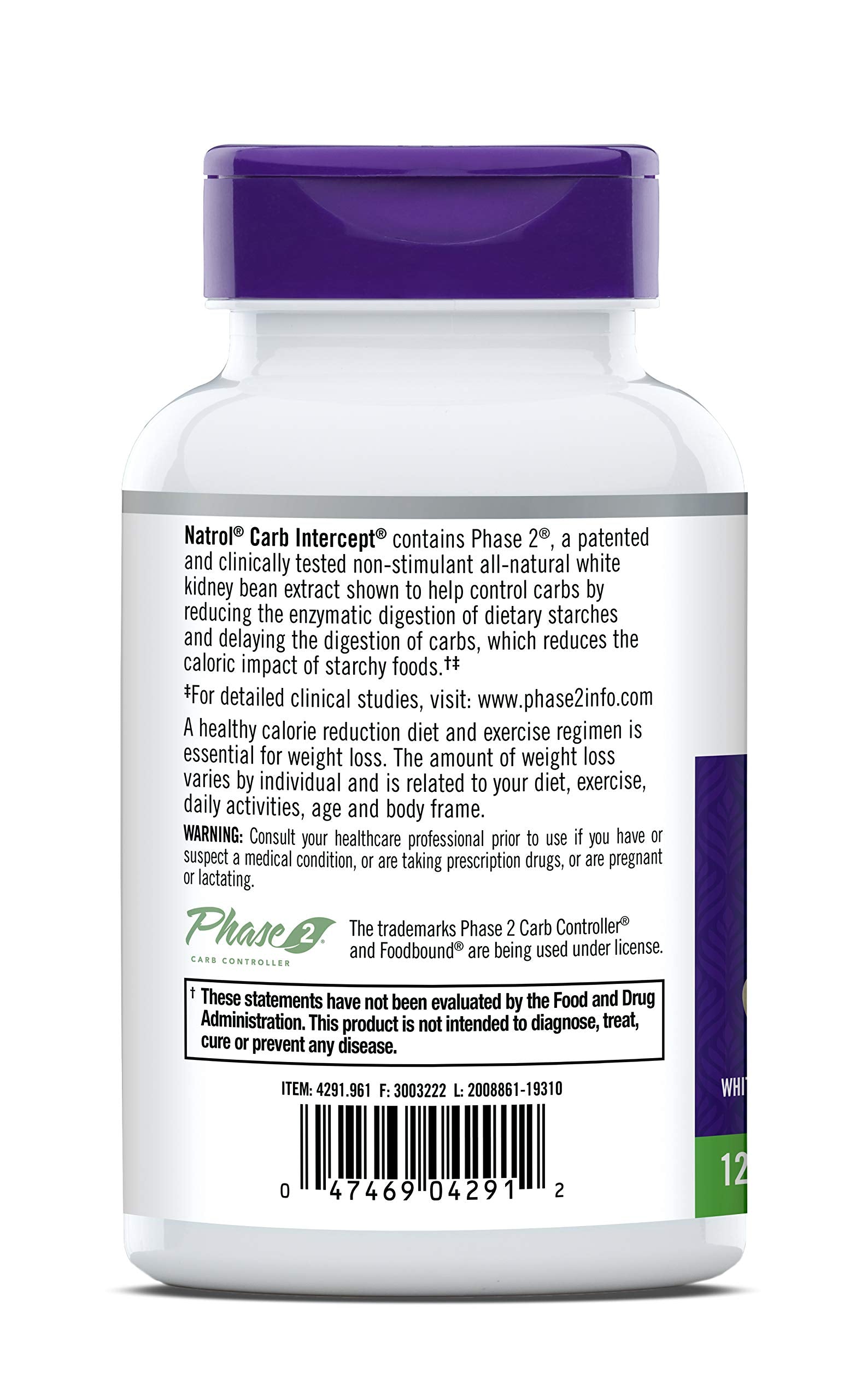 Natrol Carb Intercept Capsules with White Kidney Bean Extract - Controls Carbs, Metabolize Natrol buy supplements canada