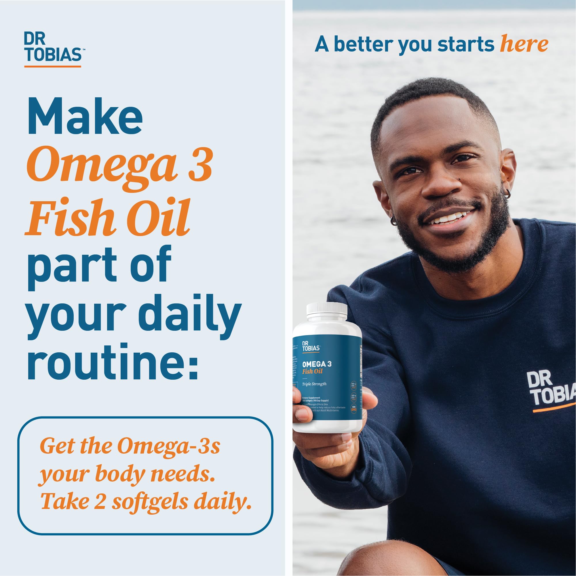 Dr. Tobias Omega 3 Fish Oil, 800 mg EPA 600 mg DHA Omega 3 Supplement for Heart Dr. Tobias buy supplements canada