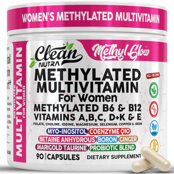 Methylated Multivitamin for Women Vitamins B6 Methyl B12 A B C D K E Folate Choline Omega 3 Thiamine Riboflavin Iron Clean Nutraceuticals buy supplements canada