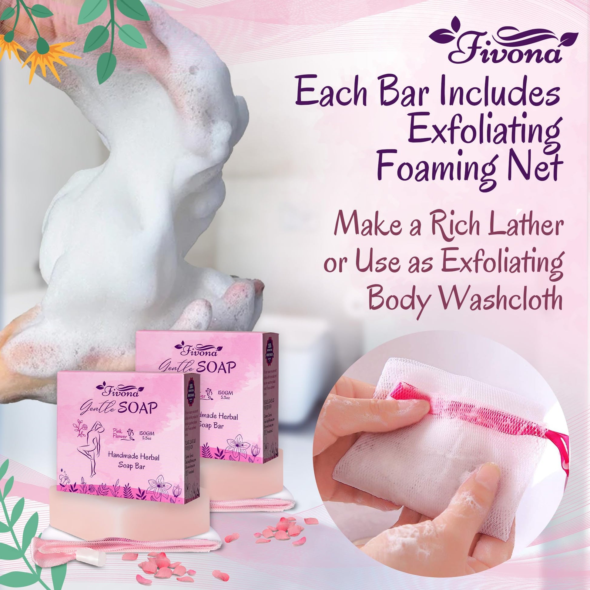 FIVONA 3 in 1 Set of Yoni Oil with 2 Yoni Soap Bars - Feminine pH Balanced Natural Vaginal Oil 30 ml FIVONA buy supplements canada