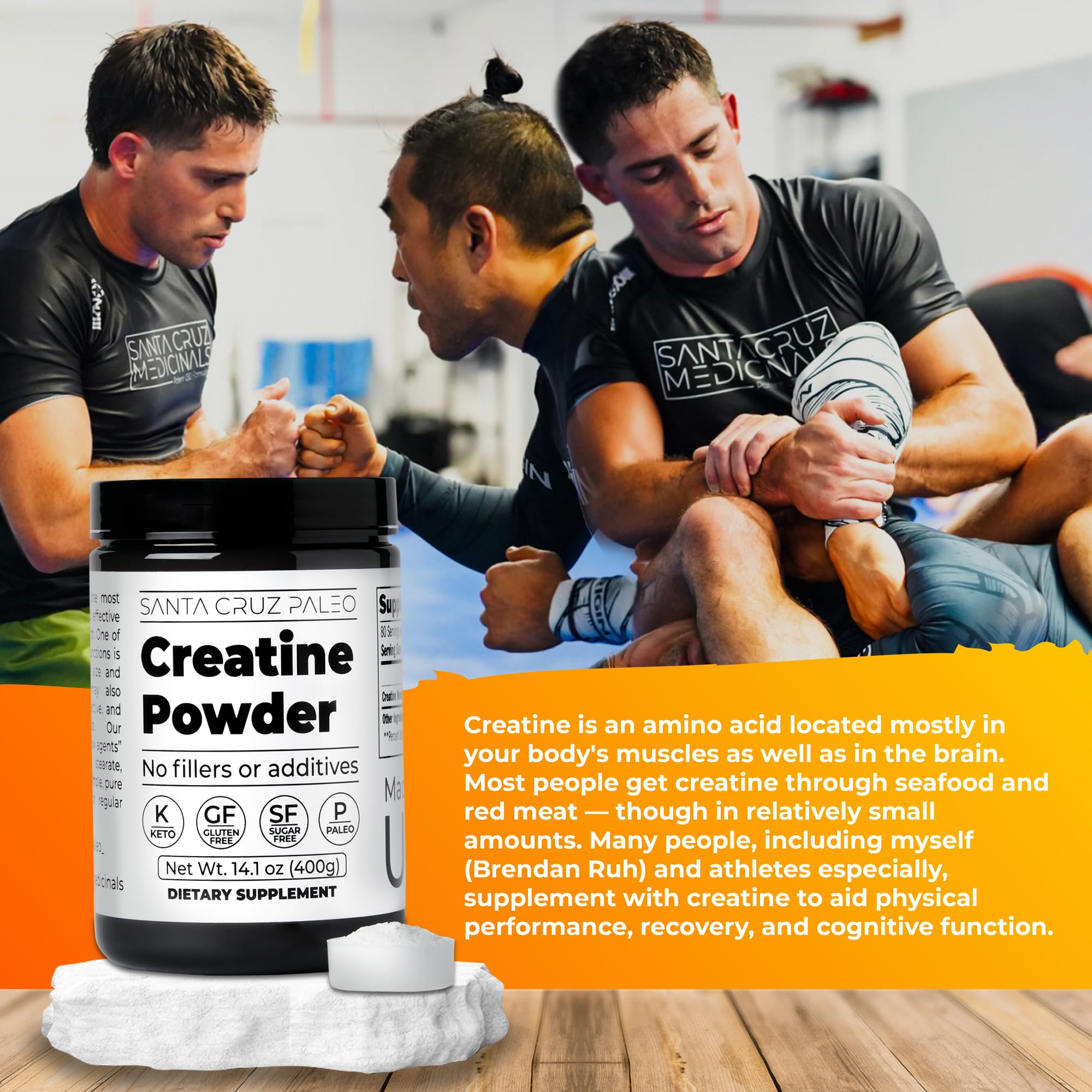 Santa Cruz Paleo, Creatine Monohydrate Powder Micronized, Unflavored Pre Workout and Muscle Support Supplement, Gluten Free Keto, Mix with Water or Shakes Santa Cruz Paleo buy supplements canada