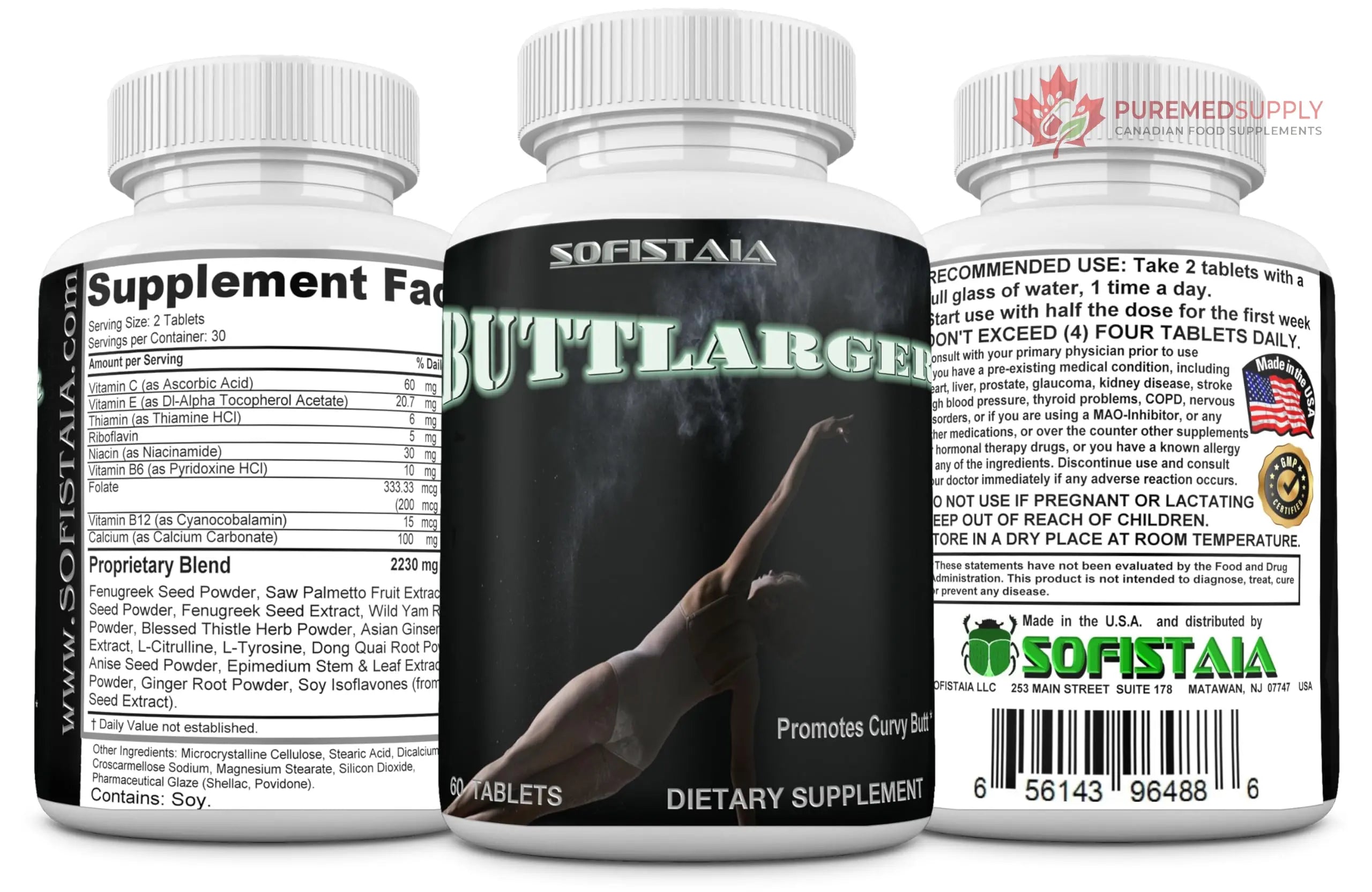 BEAUTIFYEM Sofistaia BUTTLARGER Natural Enhancement Supplement, 60 Tablets, Essential Nutrients for Curves and Confidence BEAUTIFYEM buy supplements canada