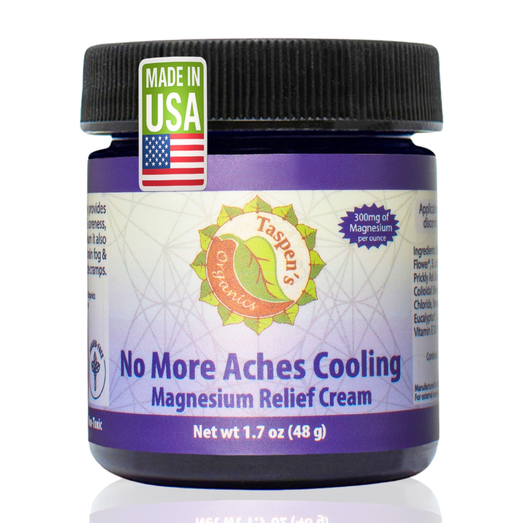 Taspen’s Organics Magnesium No More Aches Cooling Cream – Topical Magnesium Cream for Muscle Relief, Sore Muscles & Post-Workout Recovery with Arnica, Herbs & Essential Oils Taspen's Organics buy supplements canada