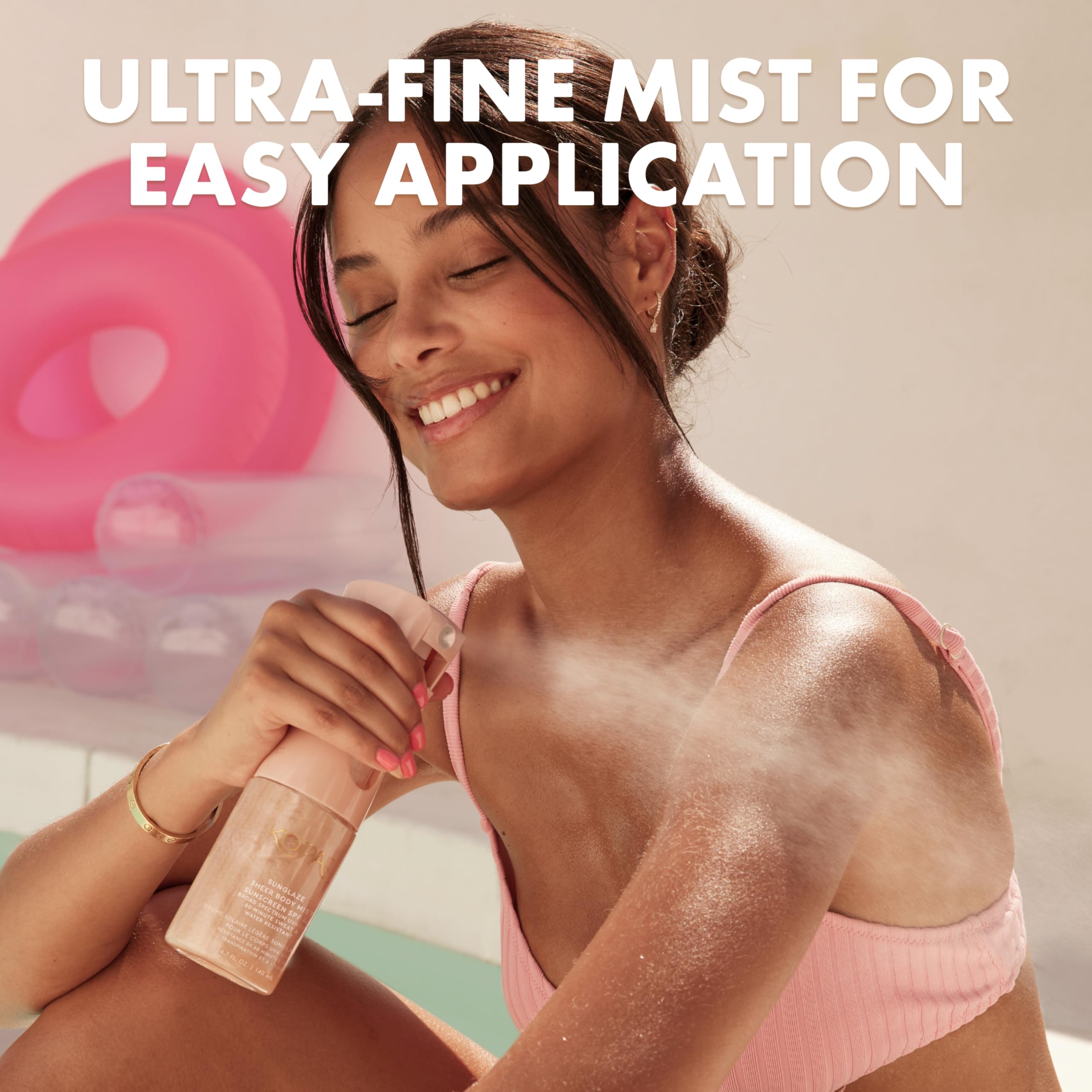 Kopari Rose Gold Sunglaze Sheer Body Mist Sunscreen SPF 42, Infused with Shimmering Body Oil, Hydrating Mist, Hydrates Kopari buy supplements canada