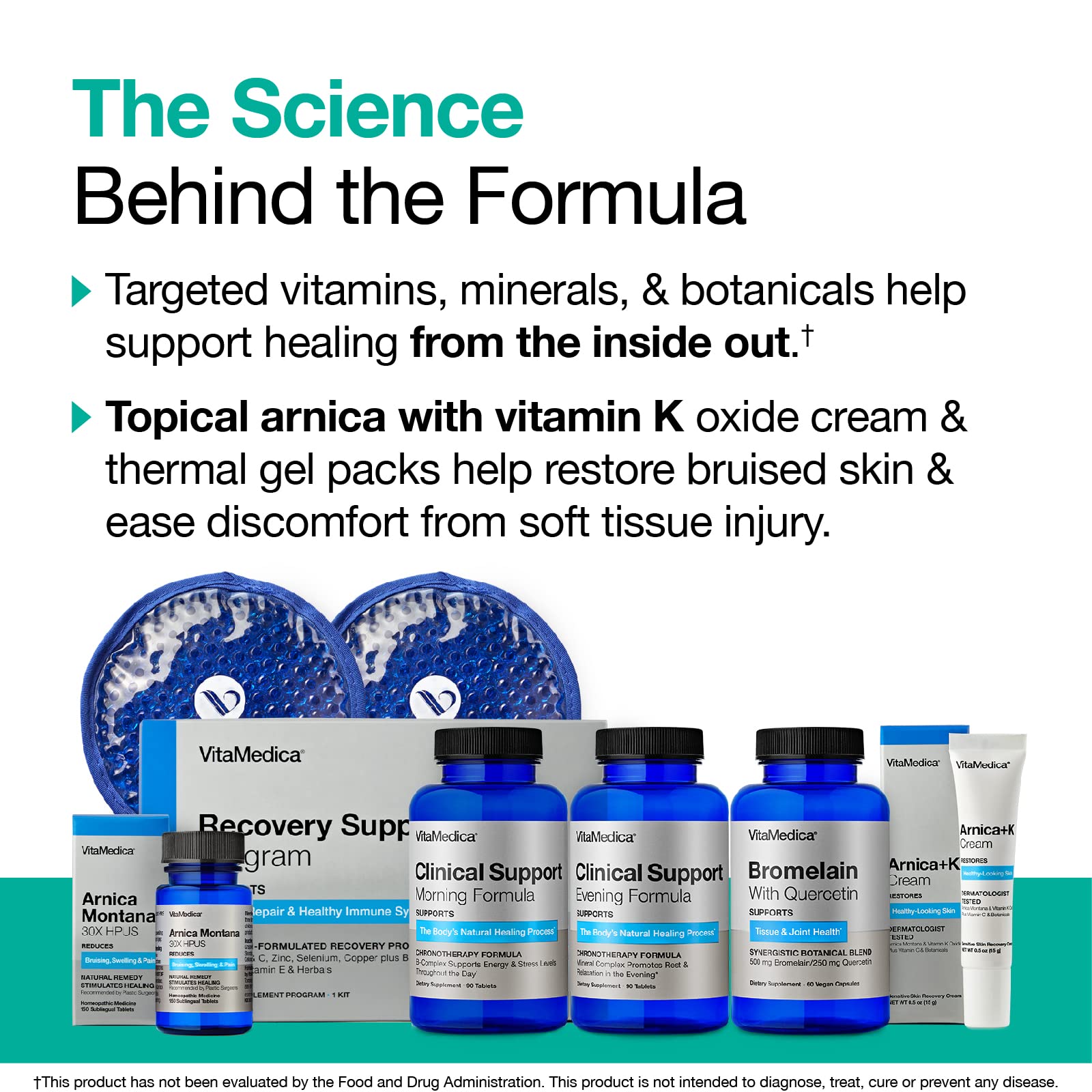 VitaMedica | Ultimate Recovery Bundle | Surgery Prep | Wound Healing | Supplements | Arnica K Oxide Cream | Hot Cold Packs | 30 Day Supply | Arnica Montana | Bromelain | Vitamin A | B Complex VitaMedica buy supplements canada
