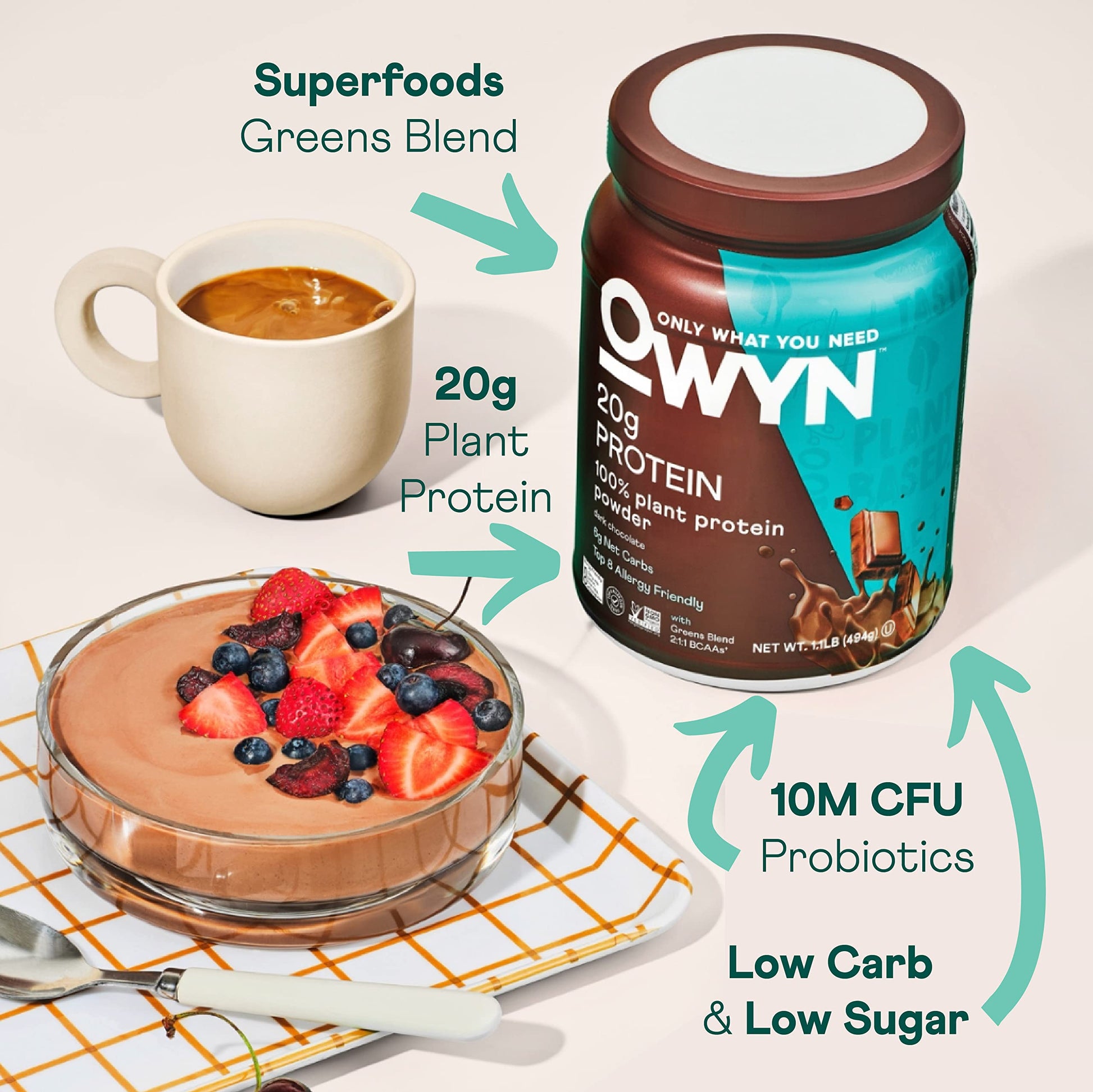 OWYN Only What You Need Vegan Protein Powder, 20g Plant Based Protein, Probiotics OWYN Only What You Need buy supplements canada