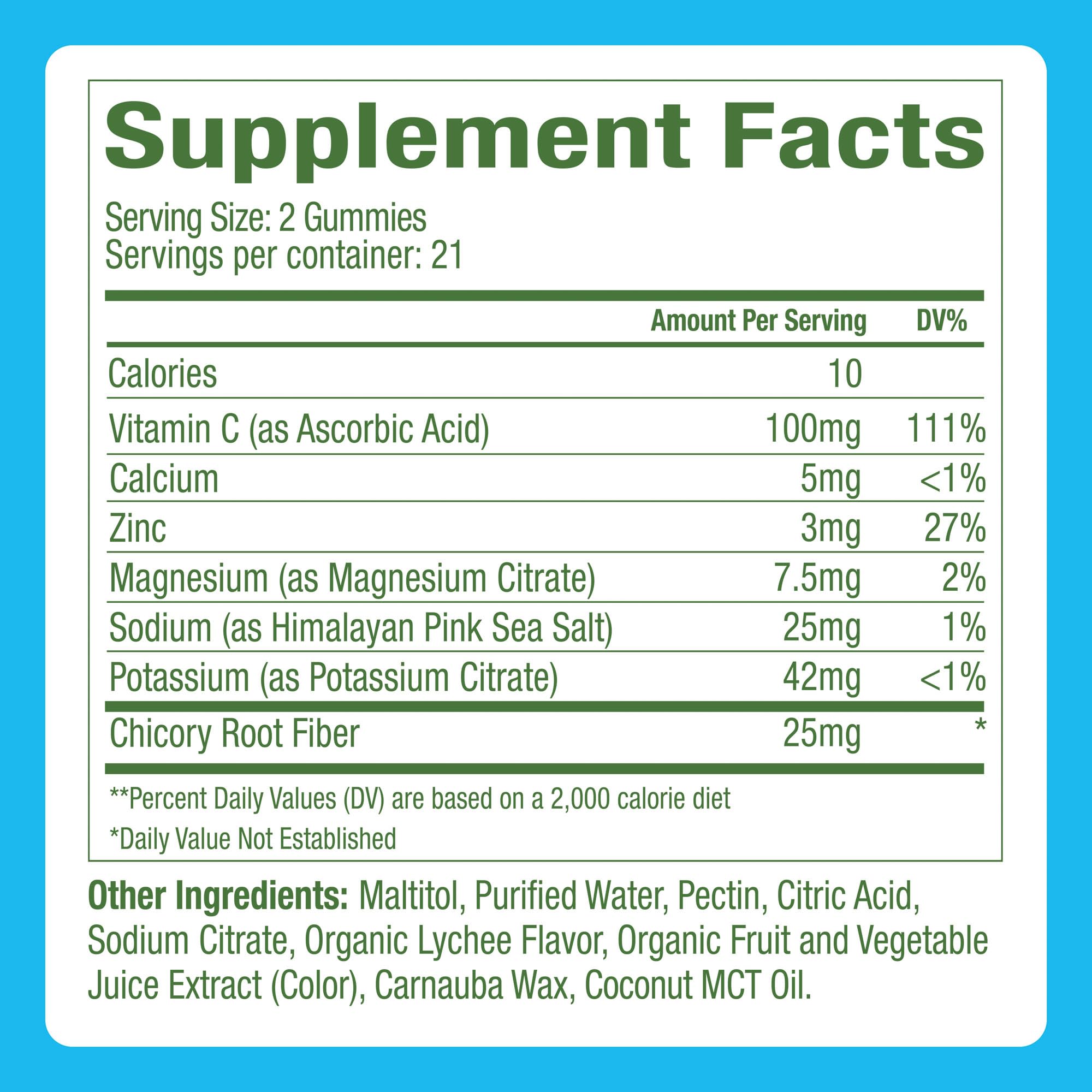 Plant People WonderHydrate Electrolyte Gummies – Vegan Hydration Supplement with Magnesium, Potassium, Zinc, Vitamin C & Himalayan Sea Salt – Zero Sugar Lychee (42 Count) Plant People buy supplements canada