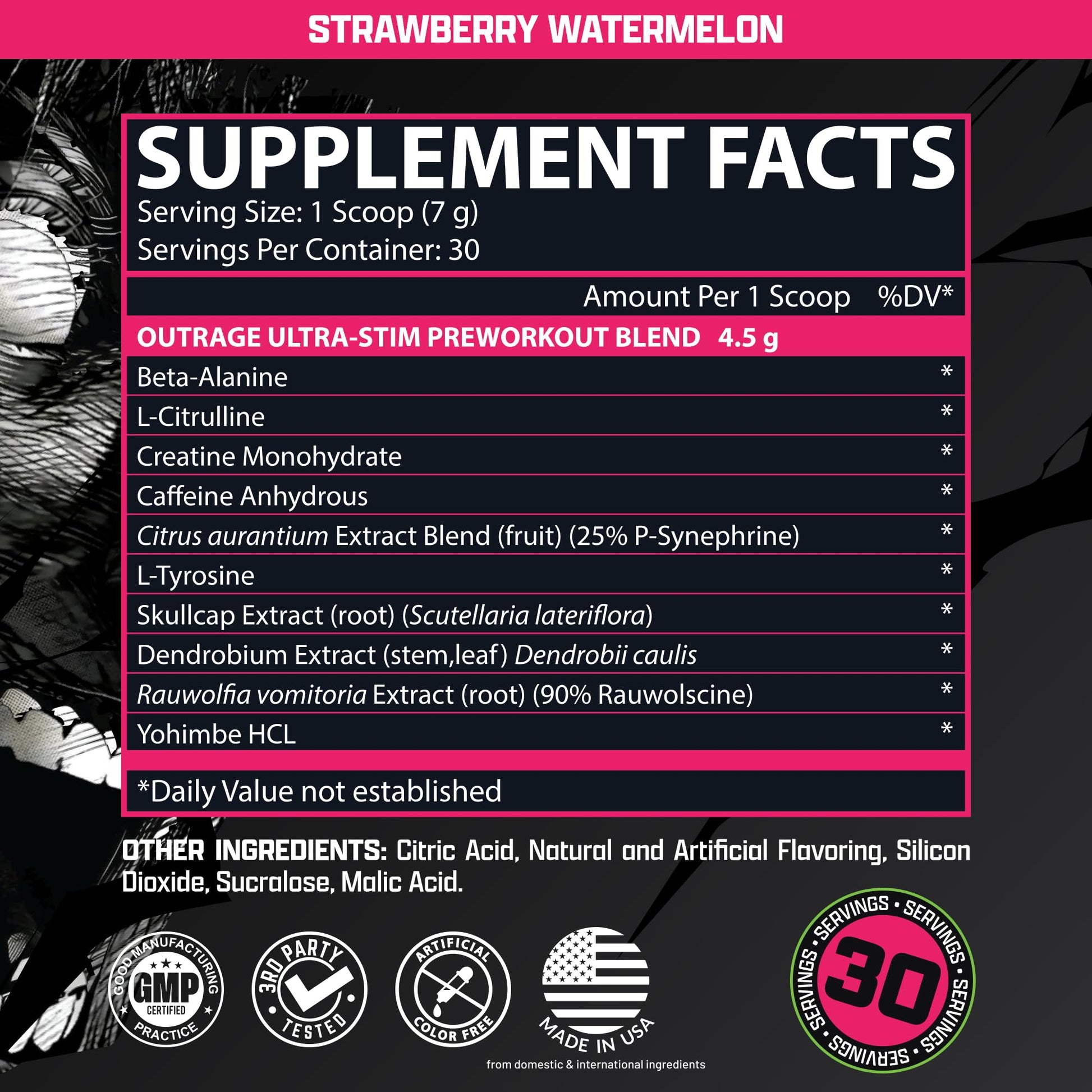 Outrage Ultra HIGH STIM Pre-Workout Powder for Men | 400mg Caffeine, L-Citrulline, Beta-Alanine, Creatine | Extreme Energy, Focus, Strength & Endurance Nutrex Research buy supplements canada