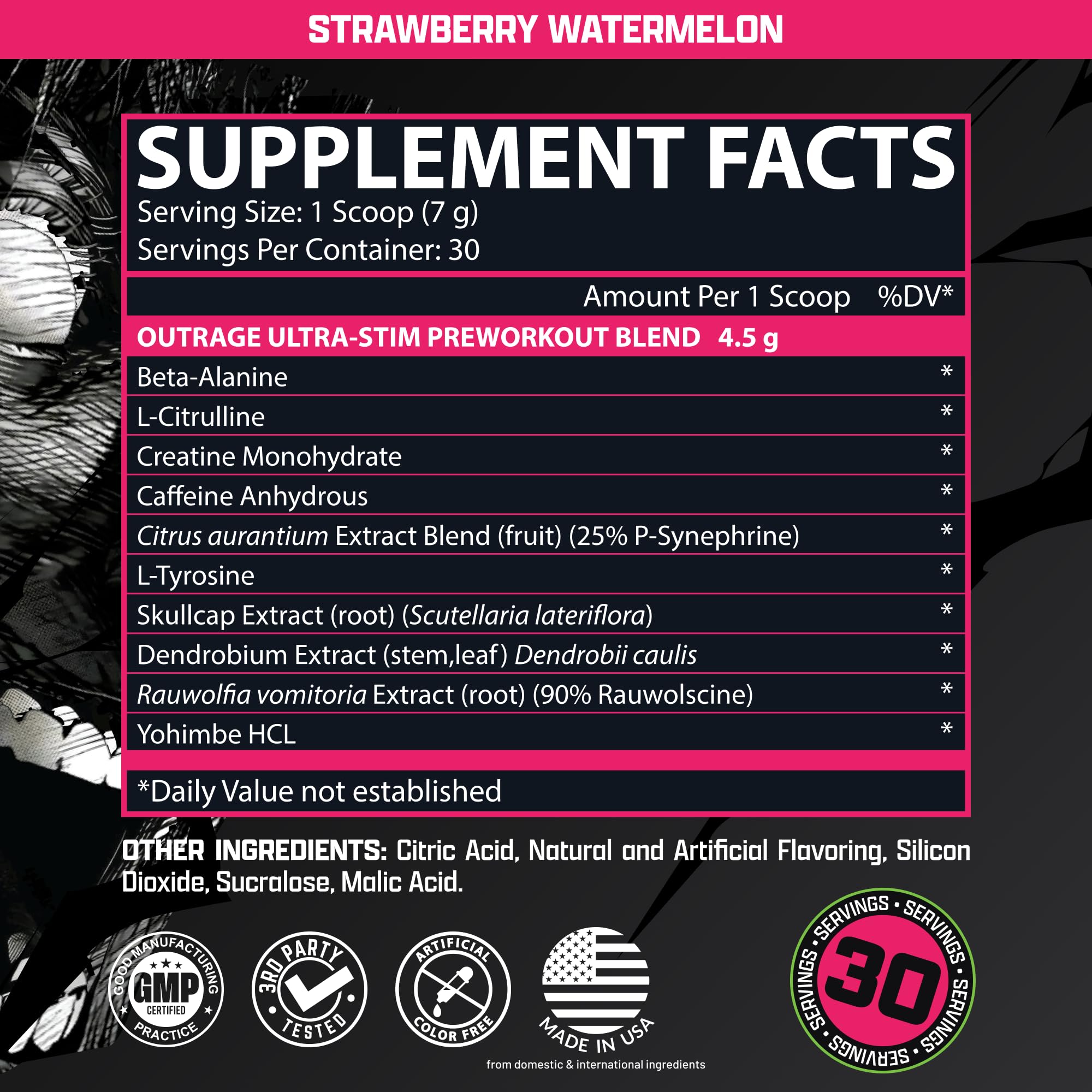 Outrage Ultra HIGH STIM Pre-Workout Powder for Men | 400mg Caffeine, L-Citrulline, Beta-Alanine, Creatine | Extreme Energy, Focus, Strength & Endurance Nutrex Research buy supplements canada