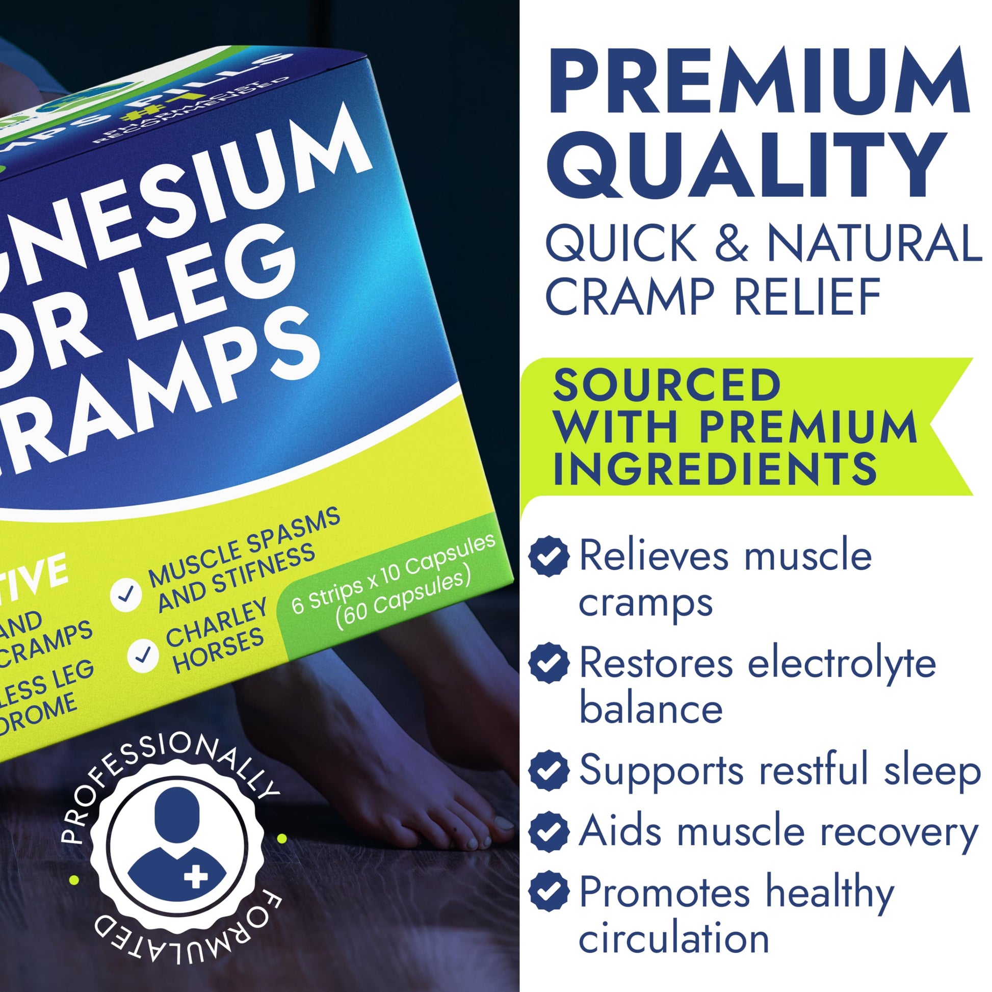 Leg Cramp Relief Pills | Pain Relief for Muscle Spasms, Soreness, & Foot and Calf Cramps | Homeopathic Medicine for Restless Legs Syndrome Relief (30 Pills) Terramed Just Think Comfort buy supplements canada