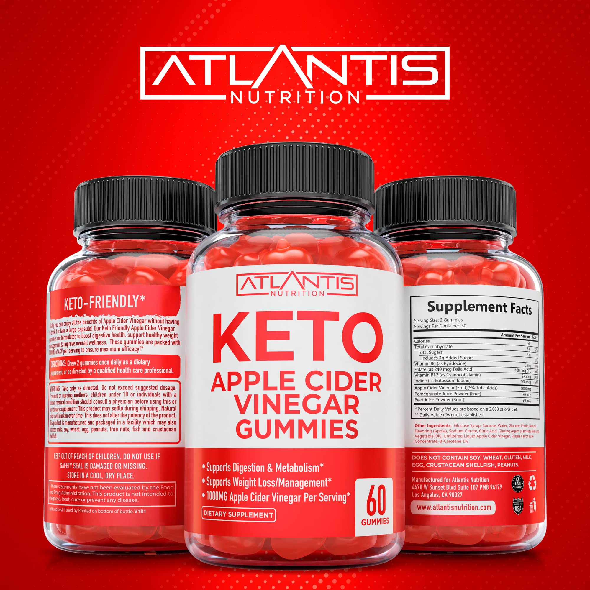 Keto ACV Gummies for Weight Loss - Apple Cider Vinegar Keto ACV Gummies Formulated Atlantis Nutrition buy supplements canada