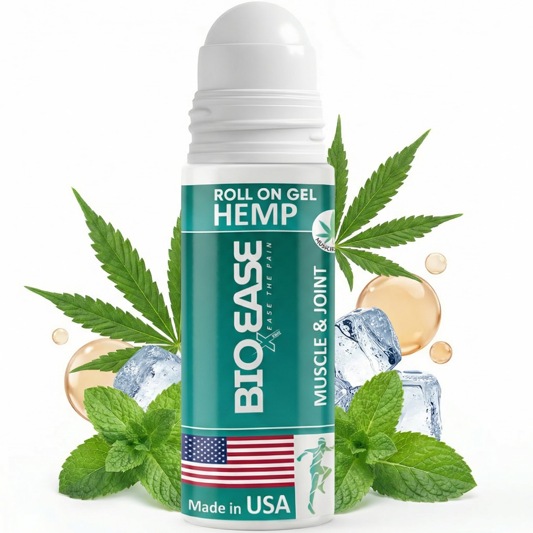 BioXPressEase Fast-Acting Hemp Pain Relief Roll On - Highly Effective, Cool & Topical Pain Relief Extra Strength for Muscle, Joint, & Back – Easy Roll On Maximum Strength - Made in USA BIOXPRESSEASE buy supplements canada