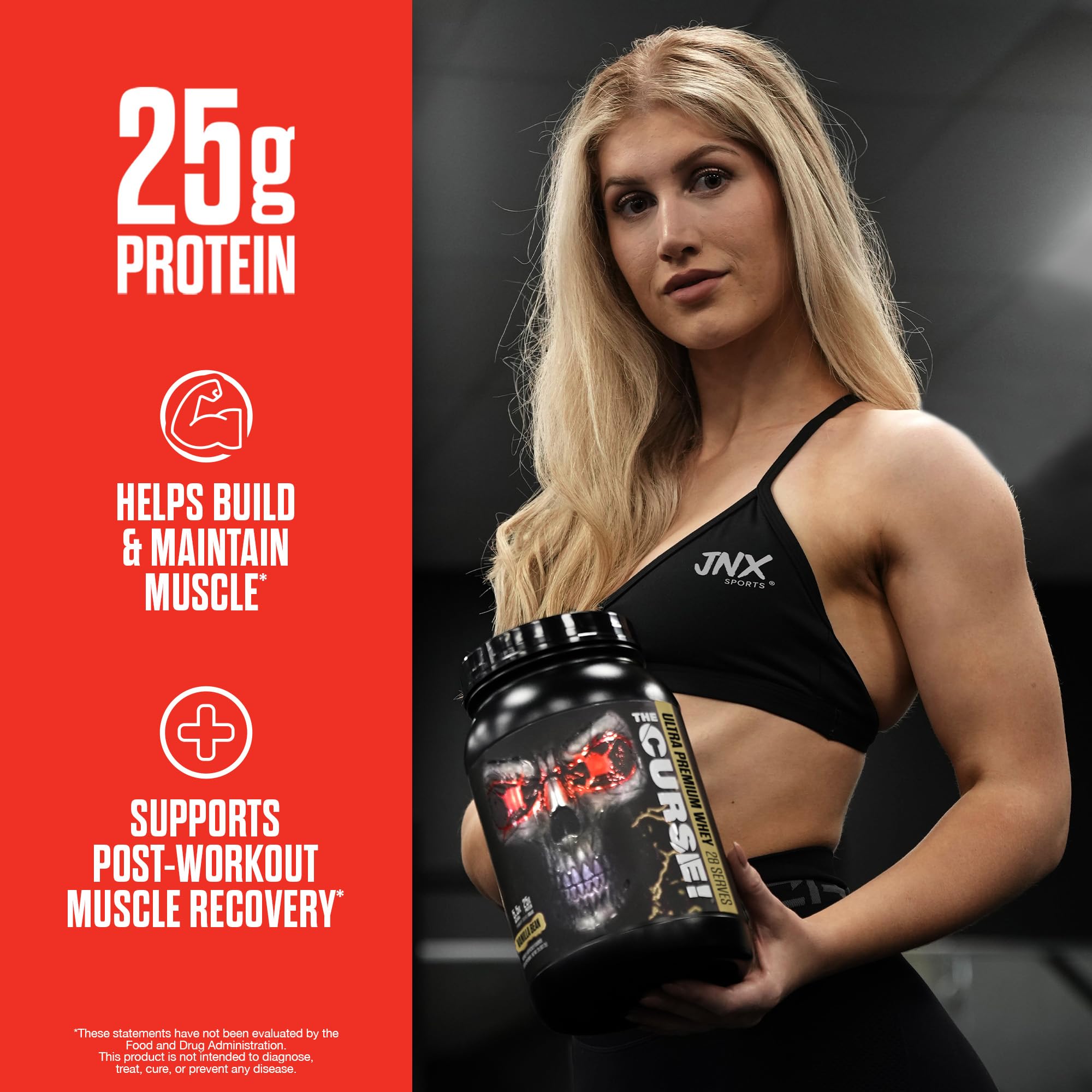 JNX SPORTS The Curse! Ultra Premium Whey Protein Powder Vanilla Bean 2lb | 25g Protein JNX SPORTS buy supplements canada