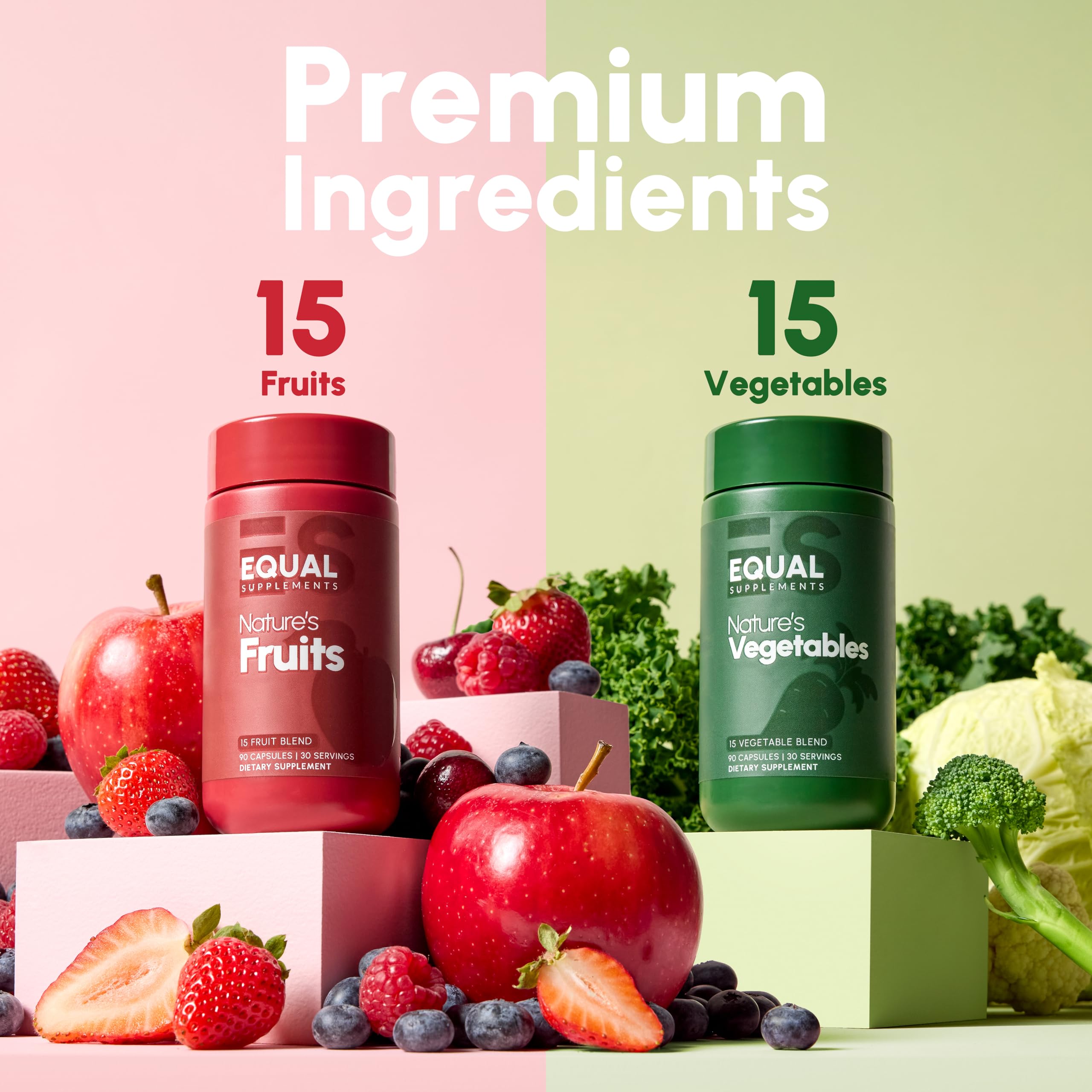Equal Supplements Fruits and Vegetables Capsules | 2 Month Supply | GMP Certified-Manufactured in US | Fruit and Veggies Supplement for Balance | of Nature, Fruit and Vegetable Capsule for Adults Equal Supplements buy supplements canada