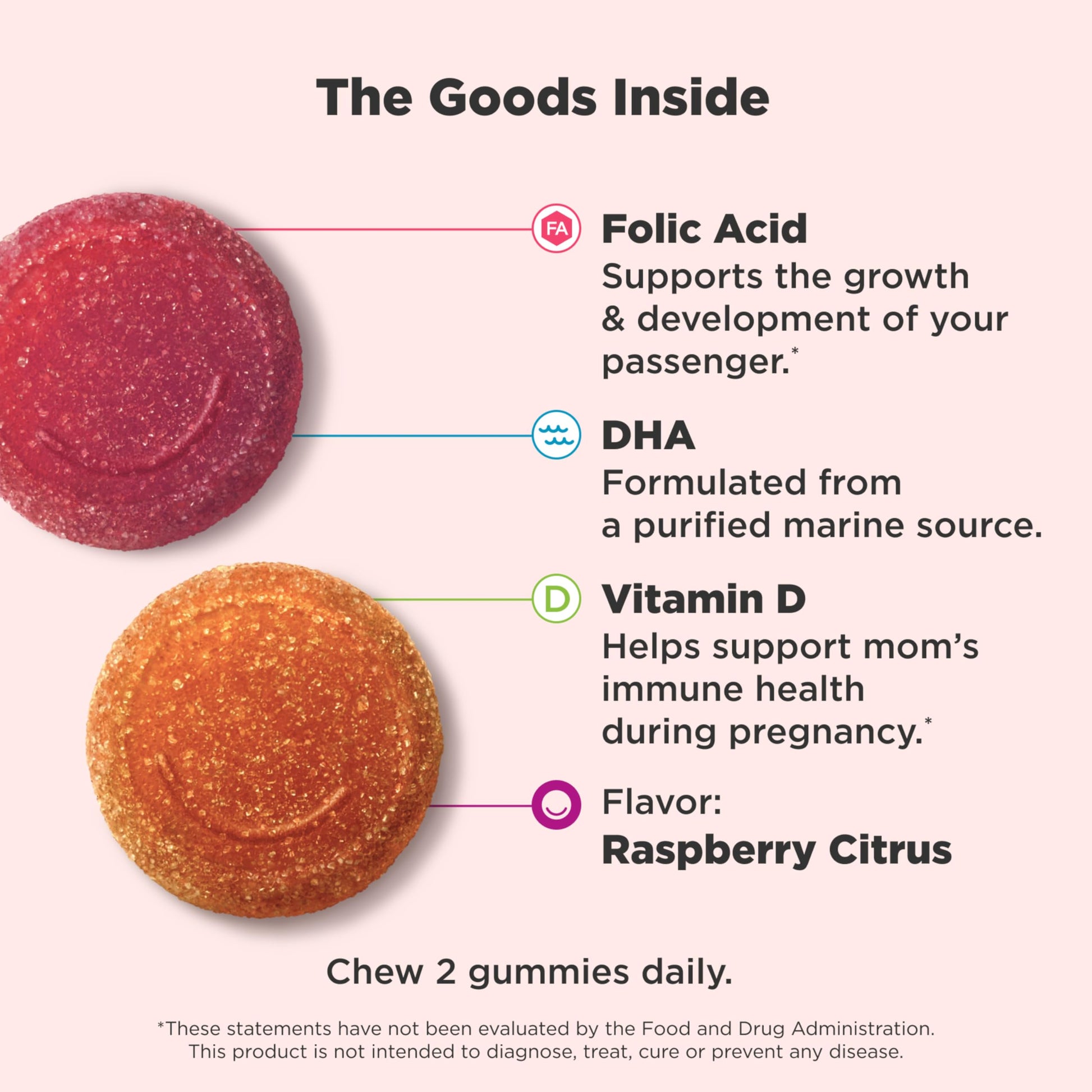 OLLY Prenatal Multivitamin Gummy, Supports Healthy Growth and Brain Development, Folic Acid, Vitamin D, Omega 3 DHA, Chewable Supplement OLLY buy supplements canada