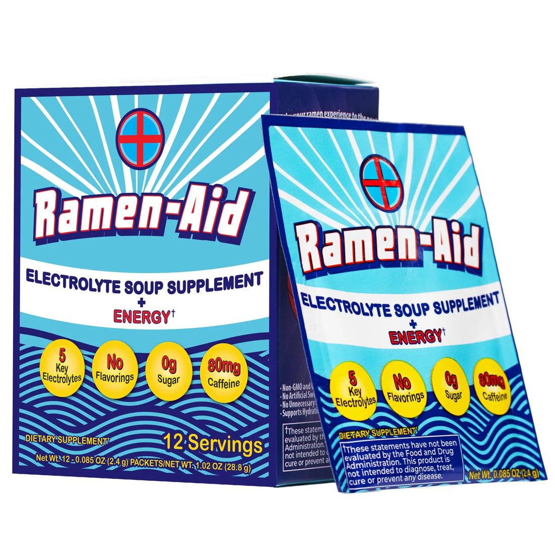 Ramen-Aid Electrolyte Soup Supplement with Energy, 80mg Caffeine, Sodium-Free, Sugar-Free, 12 Packets Ramen-Aid buy supplements canada