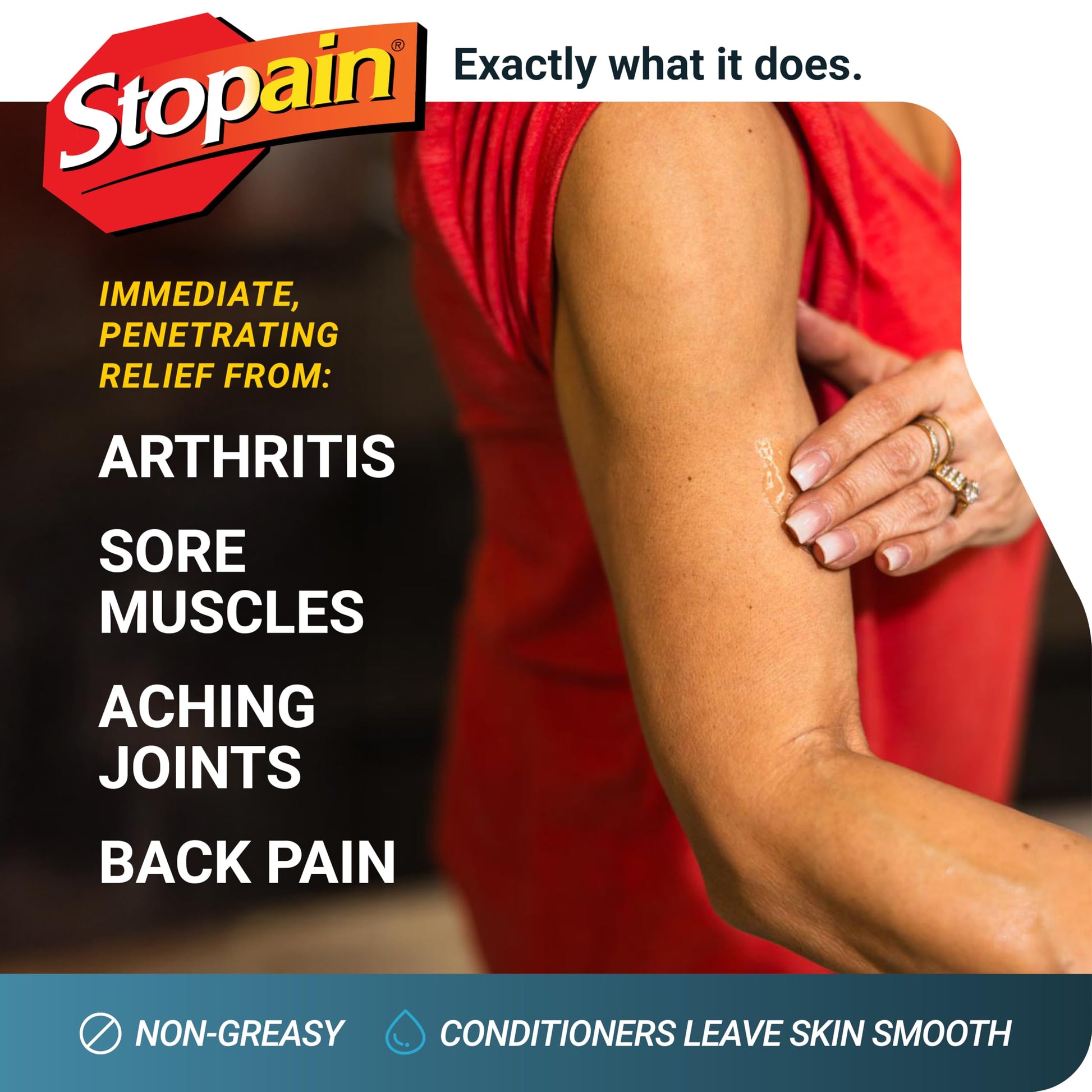 Stopain Pain Relief Gel 32oz, USA Made, Max Strength Fast Acting with Menthol, MSM, Glucosamine for Joint Pain, Back Pain, Arthritis, Knee, Neck Pain, HSA FSA Approved OTC Topical Analgesic Product Stopain buy supplements canada