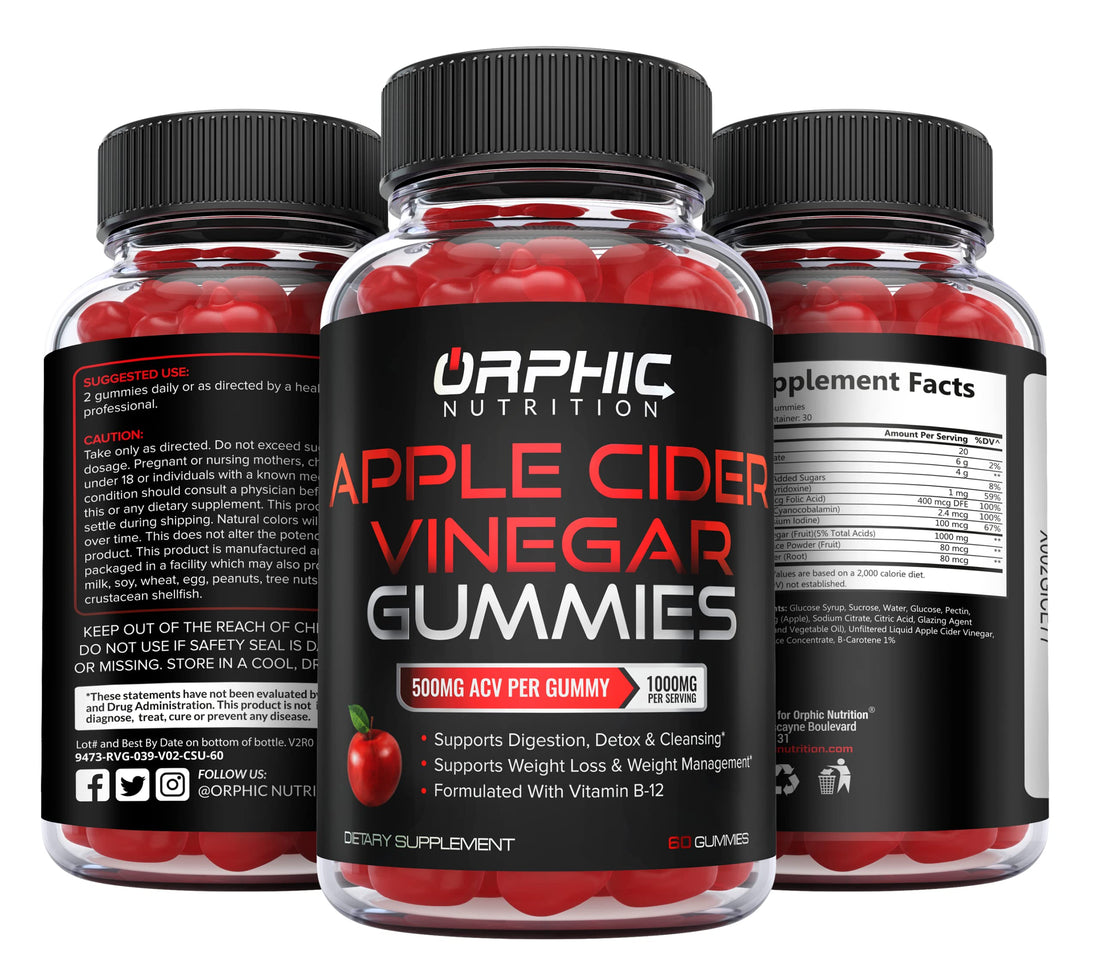 Apple Cider Vinegar Gummies - 1000mg - Formulated to Support Weight ORPHIC NUTRITION buy supplements canada