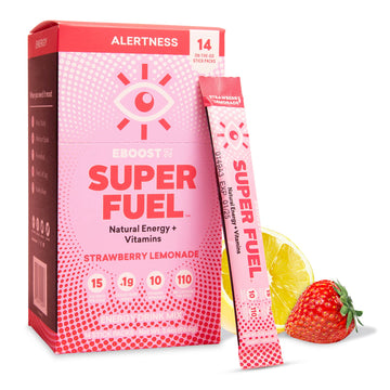 EBOOST Energy Drink Powder, Super Fuel - Strawberry Lemonade, 14 Packets - Pre-Workout EBOOST buy supplements canada