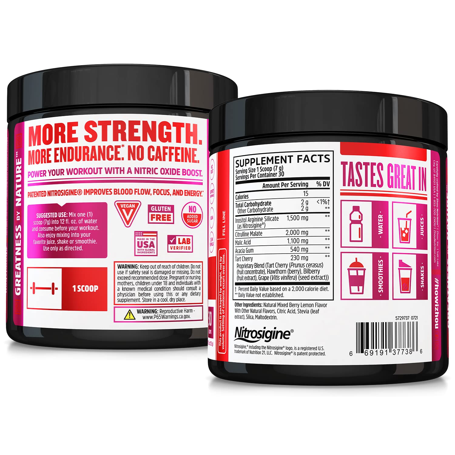 Zhou Nutrition Lite Up, Non-Stimulant Pre Workout Powder, Caffeine Free Nitric Oxide Zhou Nutrition buy supplements canada