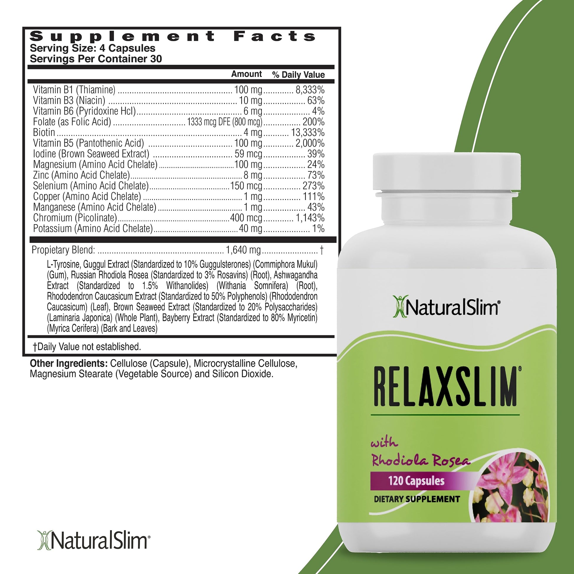 Naturalslim Relaxslim for Metabolism, Helps Control Appetite, Fat & Stress Support - Adaptogen Supplements NaturalSlim buy supplements canada