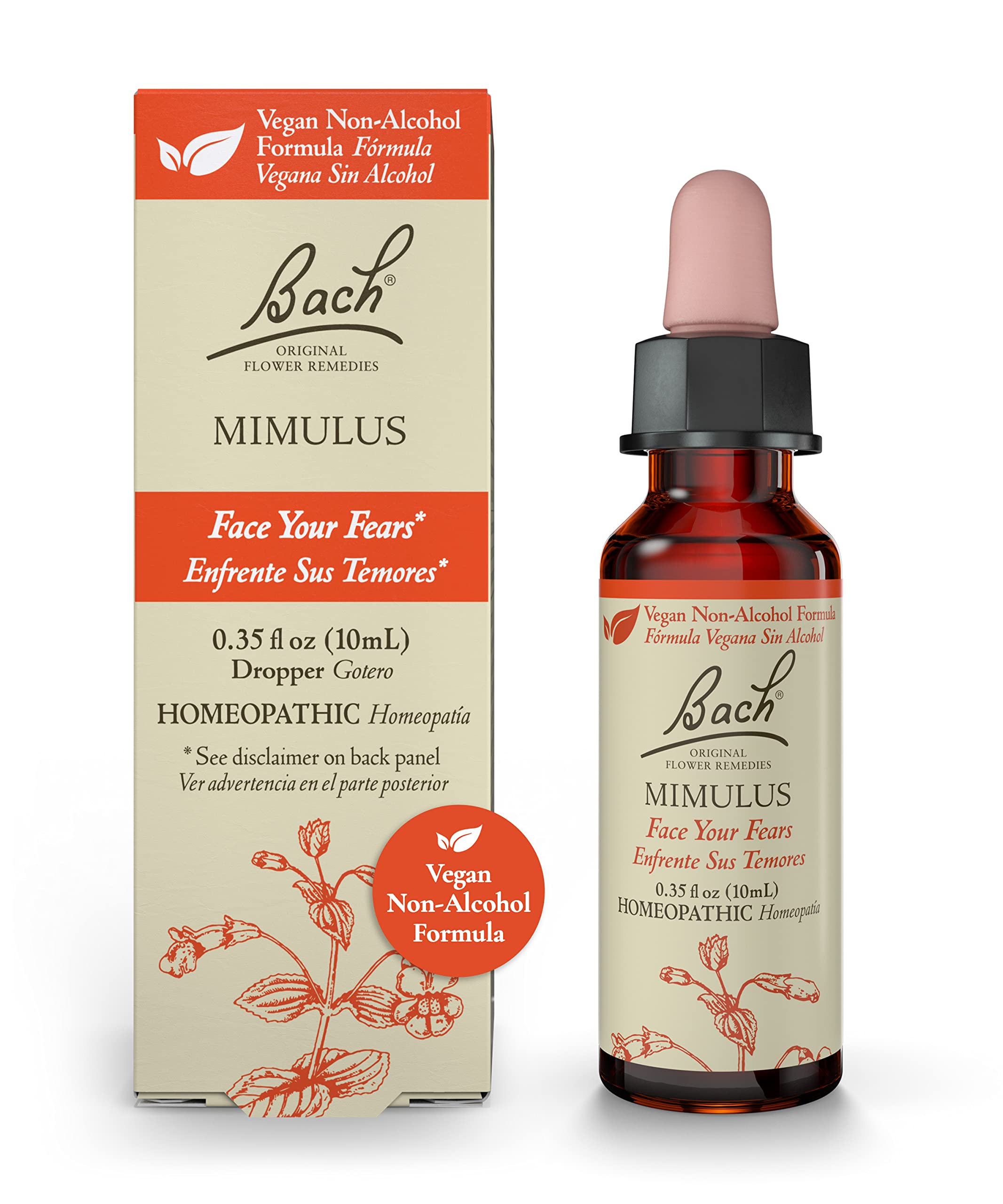 Bach Original Flower Remedies, Mimulus for Facing Fears (Non-Alcohol Formula), Natural Homeopathic Bach buy supplements canada