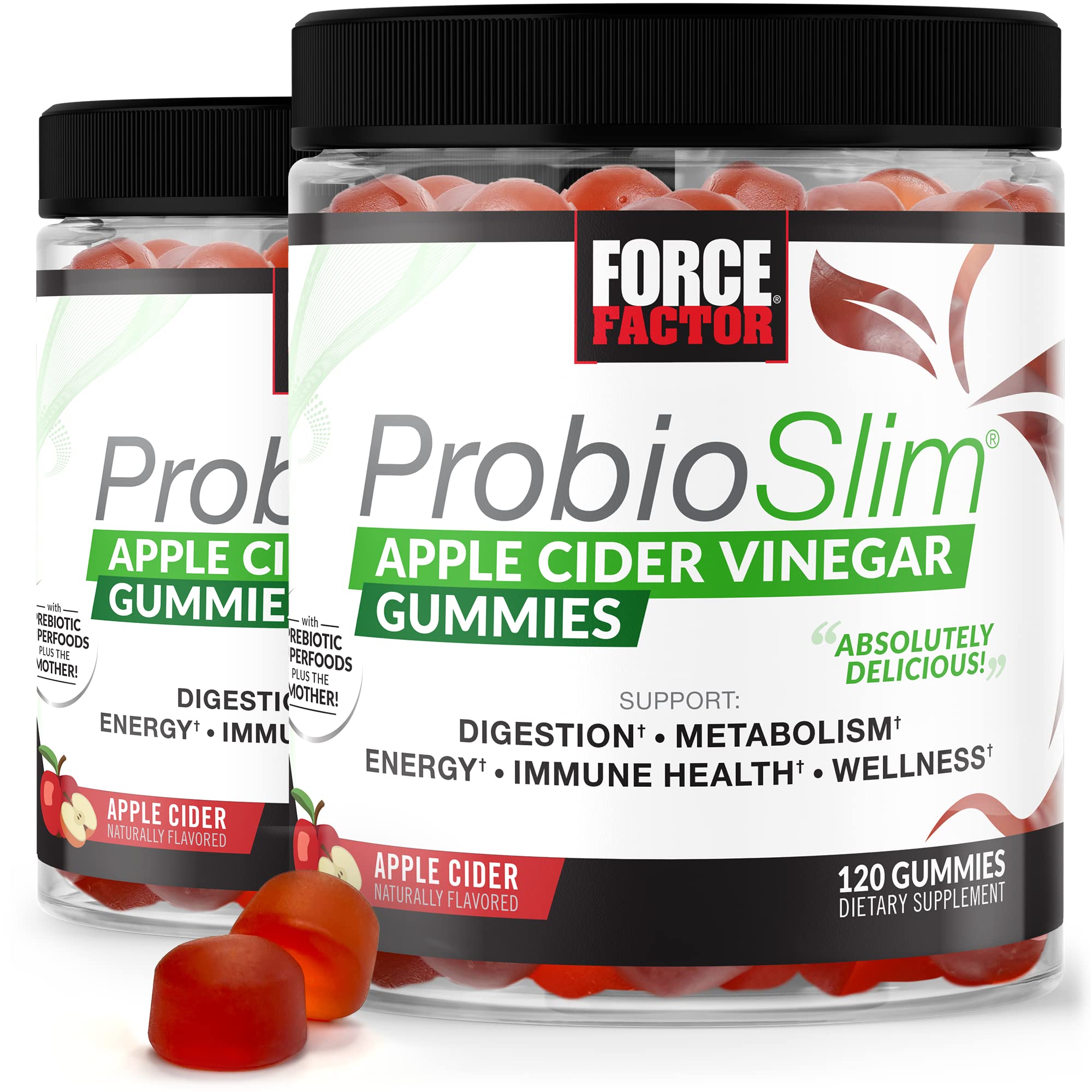 FORCE FACTOR ProbioSlim Apple Cider Vinegar Gummies Organic LactoSpore Prebiotics Force Factor buy supplements canada
