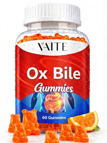 VAITE Ox Bile Gummies – 500mg Digestive Support for Gallbladder & Gut Health – Non-GMO, Sugar-Free Supplement – Helps Nutrient Absorption & Bile Flow – 60 Easy-to-Chew Bile Acid Chewables VAITE buy supplements canada