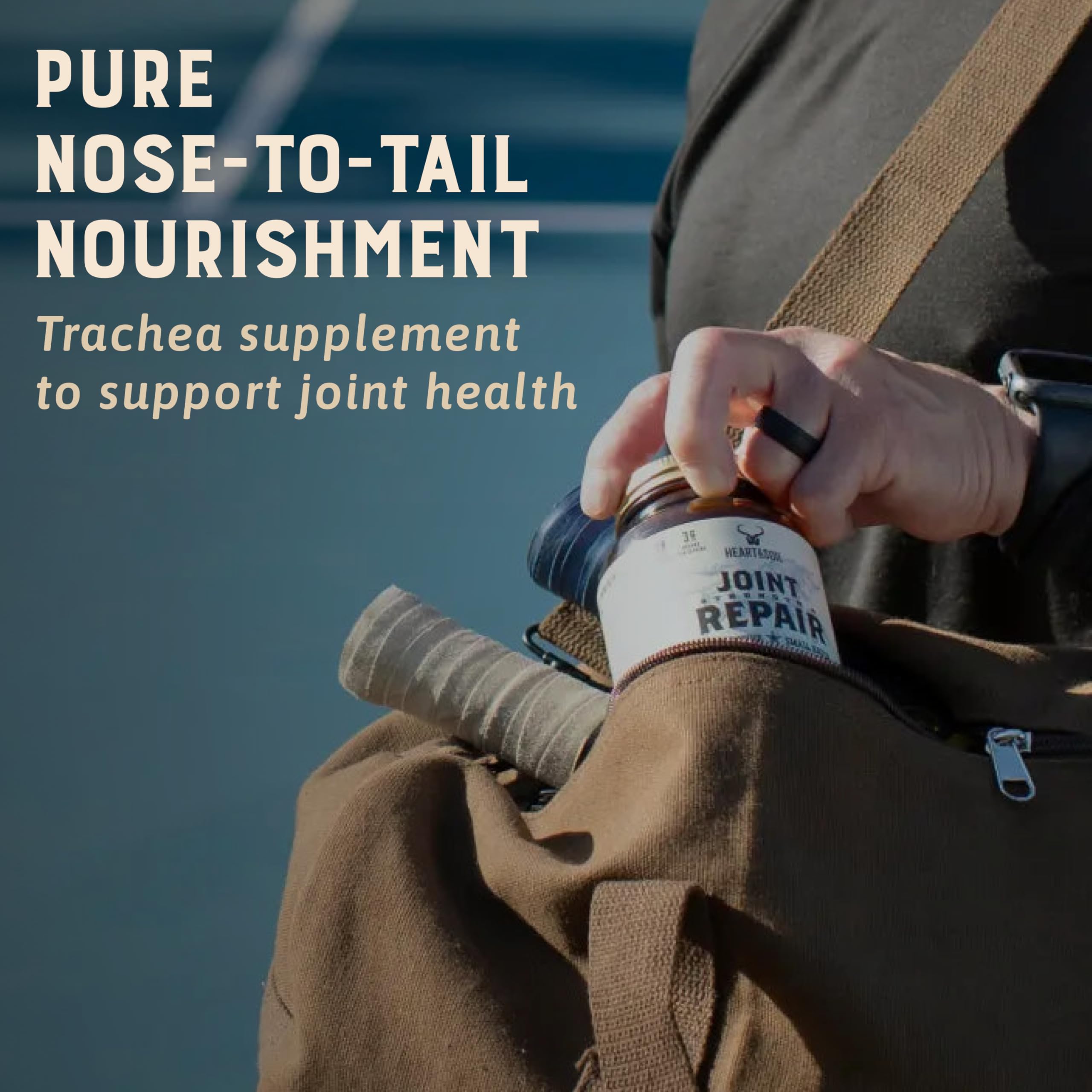 Heart & Soil 100% Grass Fed & Finished Joint Support Supplement from Regenerative Cattle with Trachea, Scapula & Bone Marrow – Supports Joint Strength & Mobility – 3000mg – Glass Bottle – 180 Capsules HEART & SOIL buy supplements canada