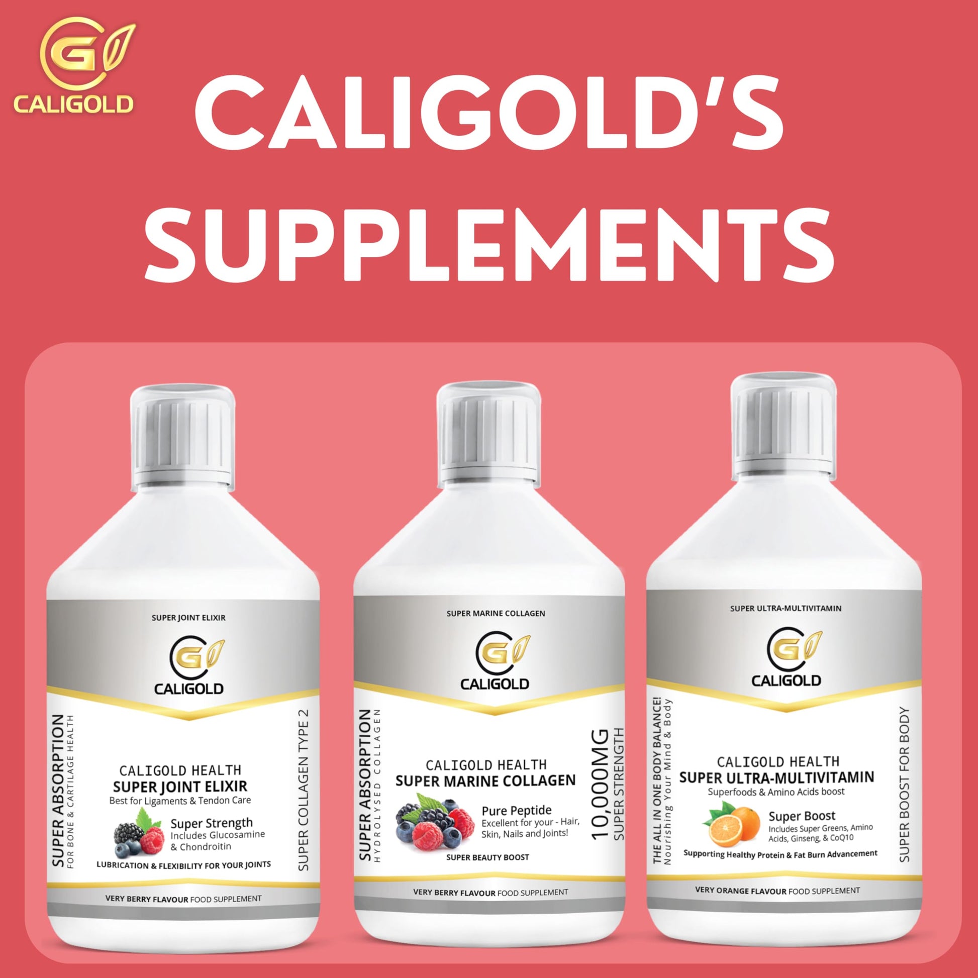 CALIGOLD Health Super Marine Collagen Liquid - Excellent for Hair, Skin, Nails and Joints CALIGOLD buy supplements canada