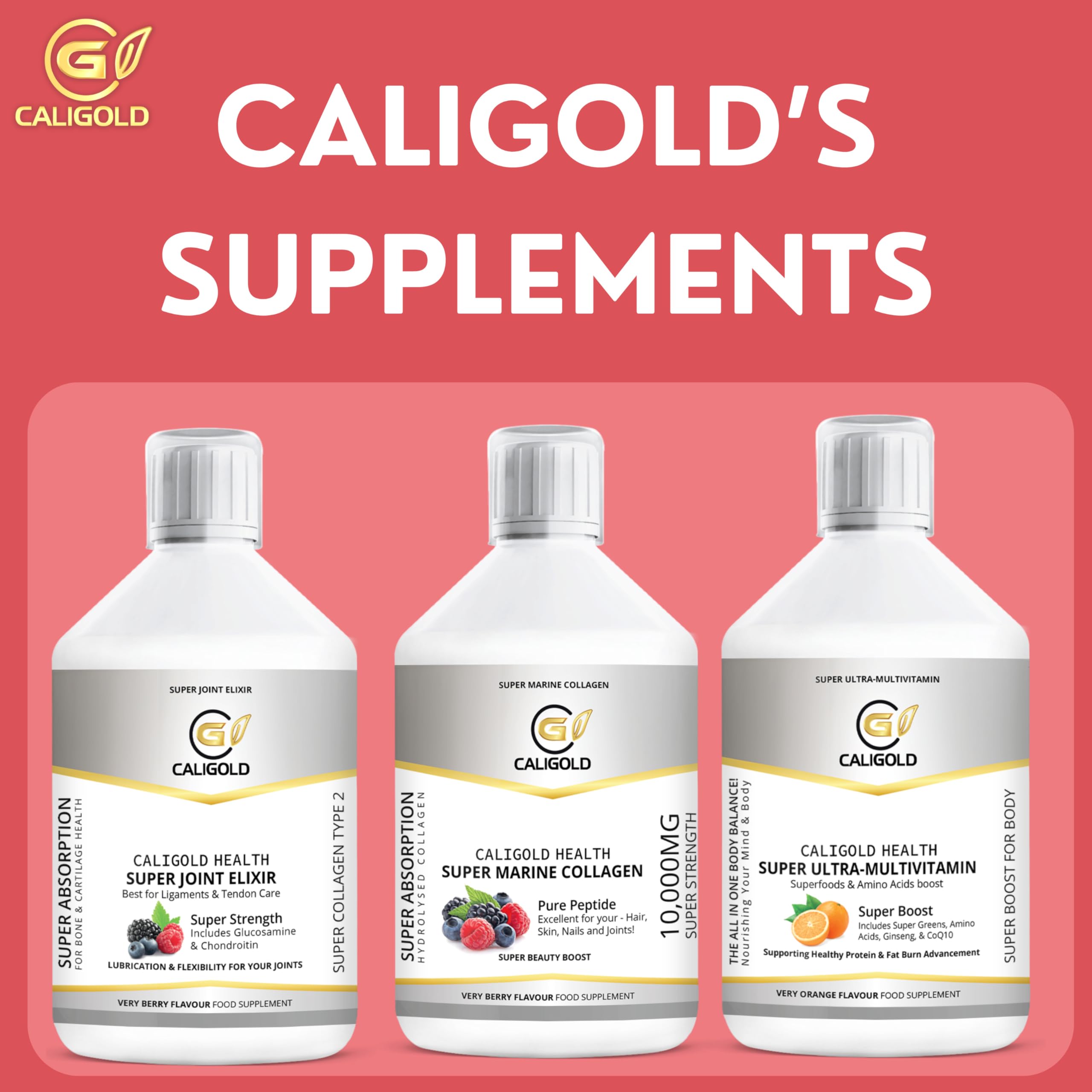 CALIGOLD Health Super Marine Collagen Liquid - Excellent for Hair, Skin, Nails and Joints CALIGOLD buy supplements canada