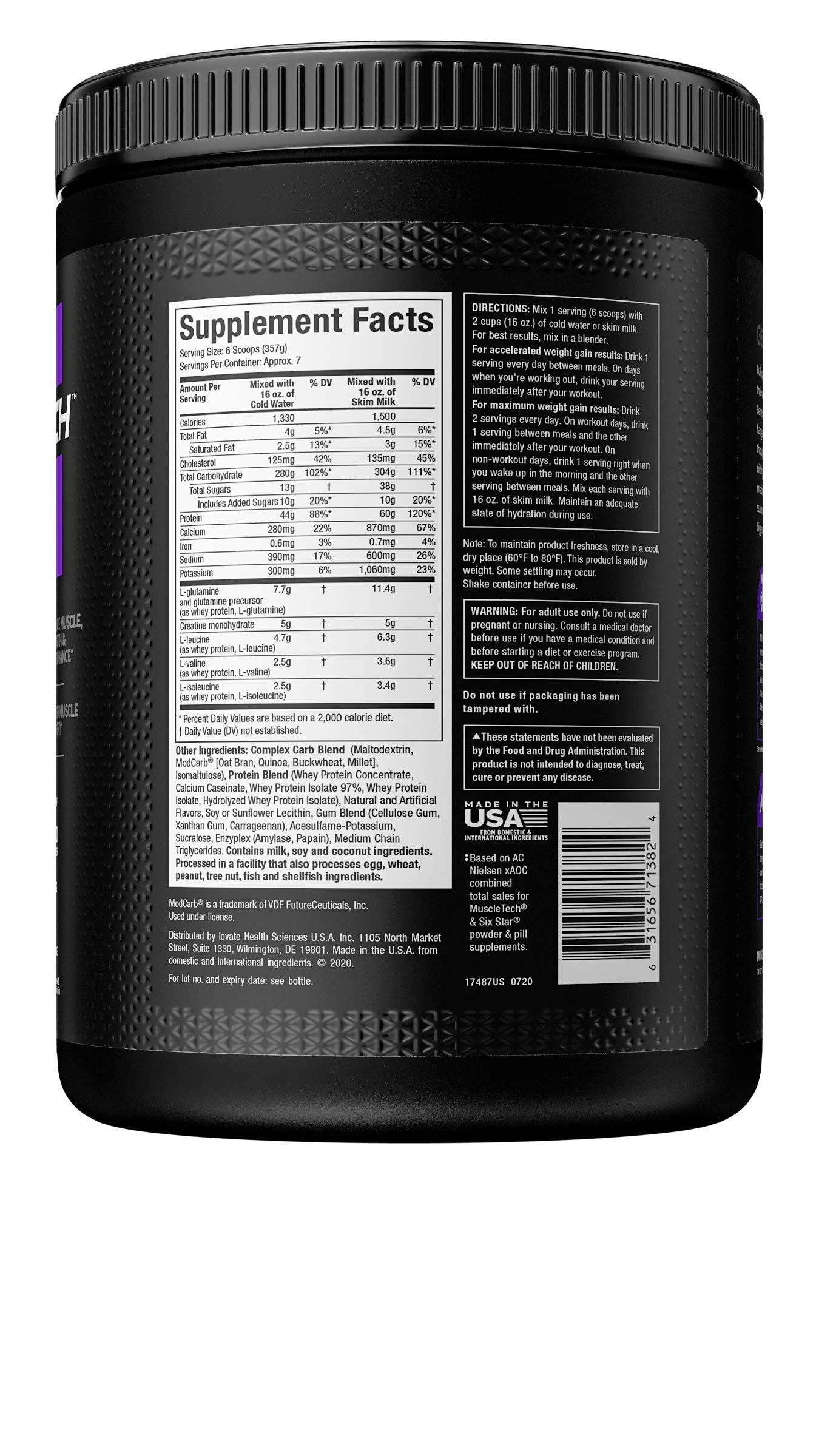 Mass Gainer MuscleTech 100% Mass Gainer Protein Powder Protein Powder for Muscle MuscleTech buy supplements canada