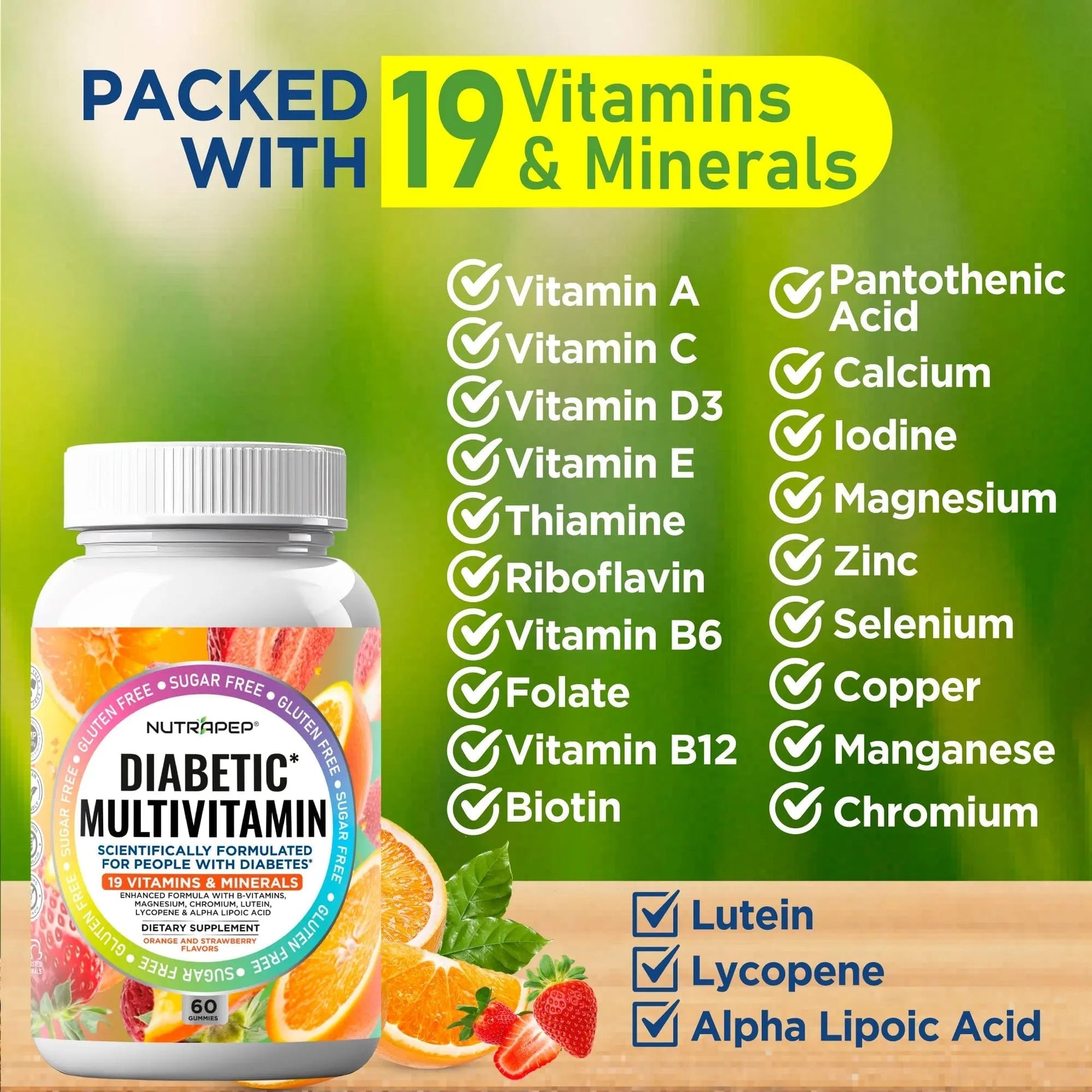 NutraPep Premium Multivitamin Chewable Gummies for Women & Men - Sugar-Free & Gluten Free Supplement Vitamins NutraPep buy supplements canada