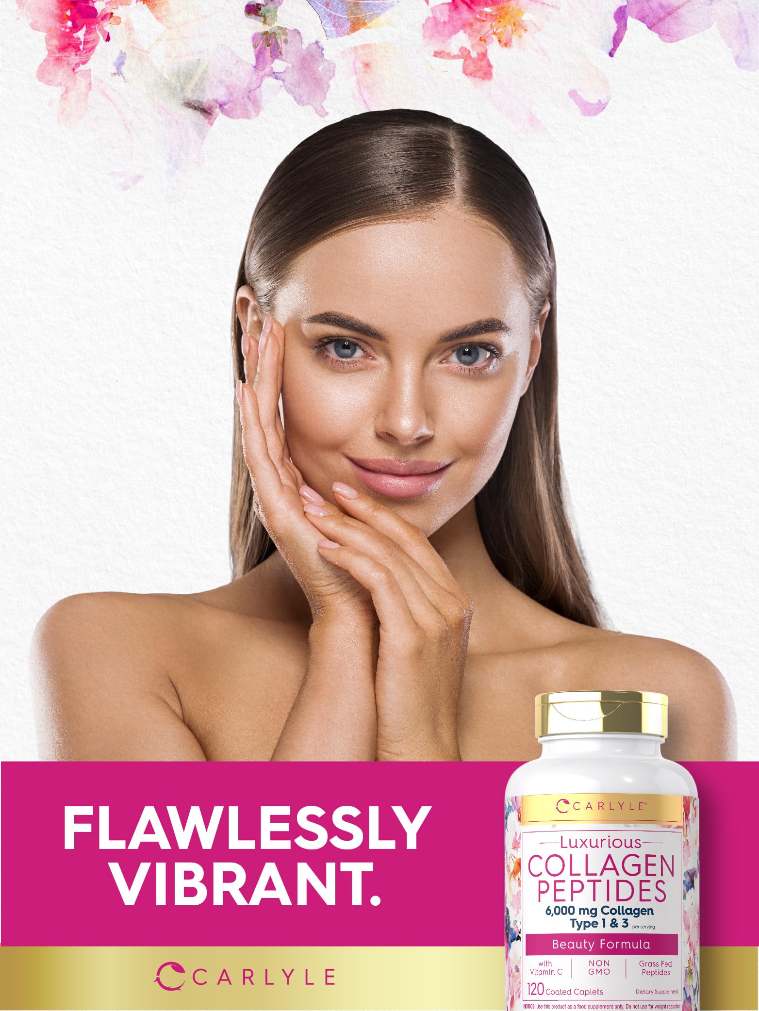 Carlyle Collagen with Vitamin C | 6000mg | 120 Caplets | Multi Collagen Peptide Pills Carlyle buy supplements canada