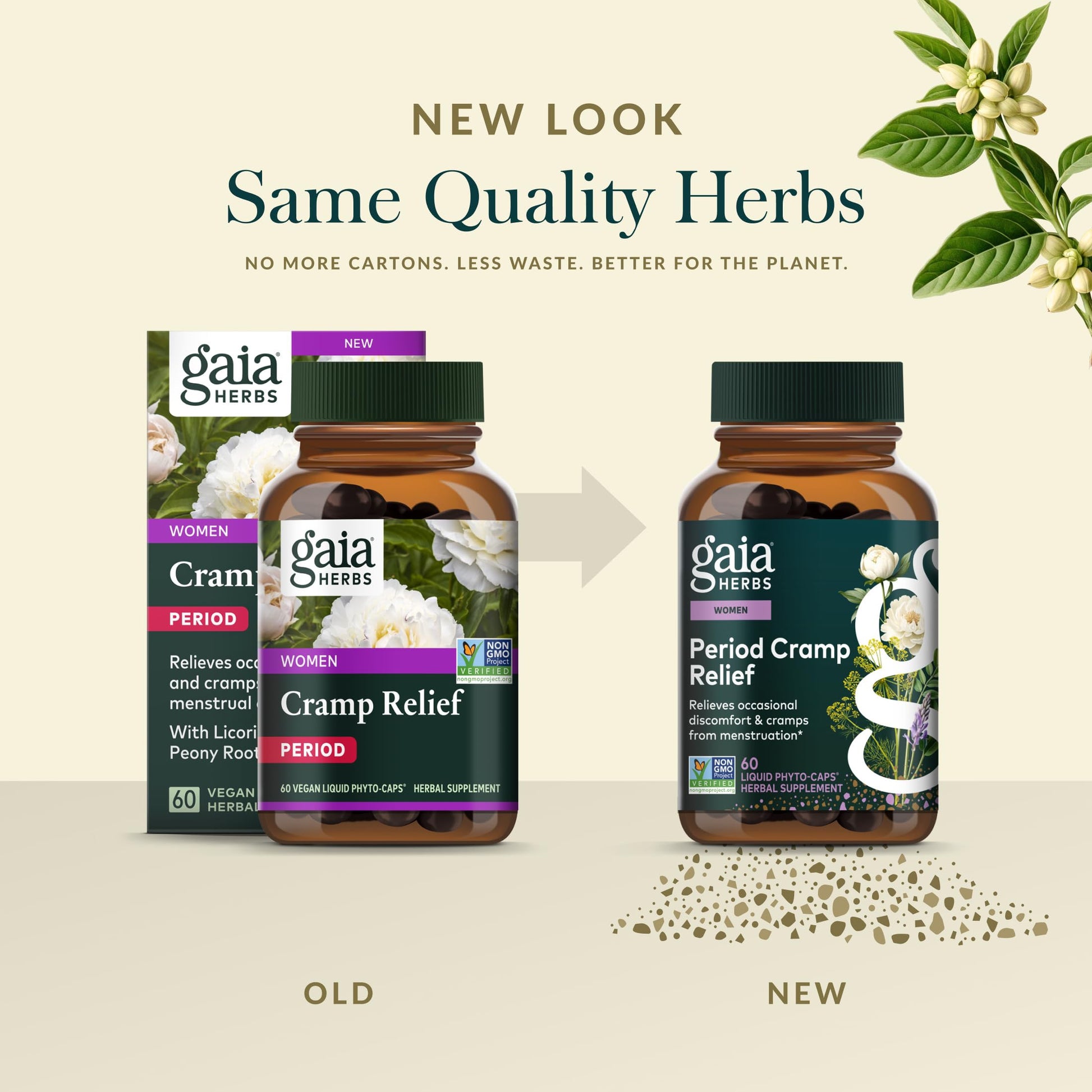 Gaia Herbs Cramp Relief - Herbal Supplement for Period Cramp Relief* - Made with Fennel Seed, Licorice Root & More - 60 Vegan Liquid Phyto-Caps (60 Servings) Gaia Herbs buy supplements canada