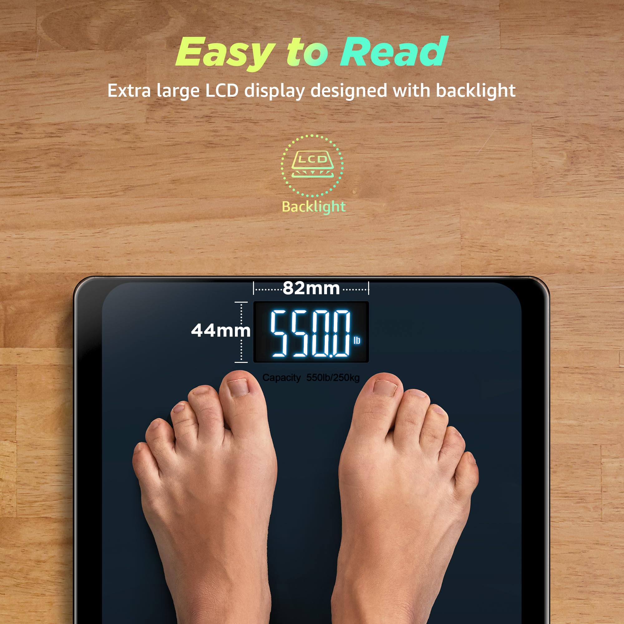 RunSTAR 550lb Bathroom Digital Scale for Body Weight with Ultra-Wide Platform and Large runstar buy supplements canada