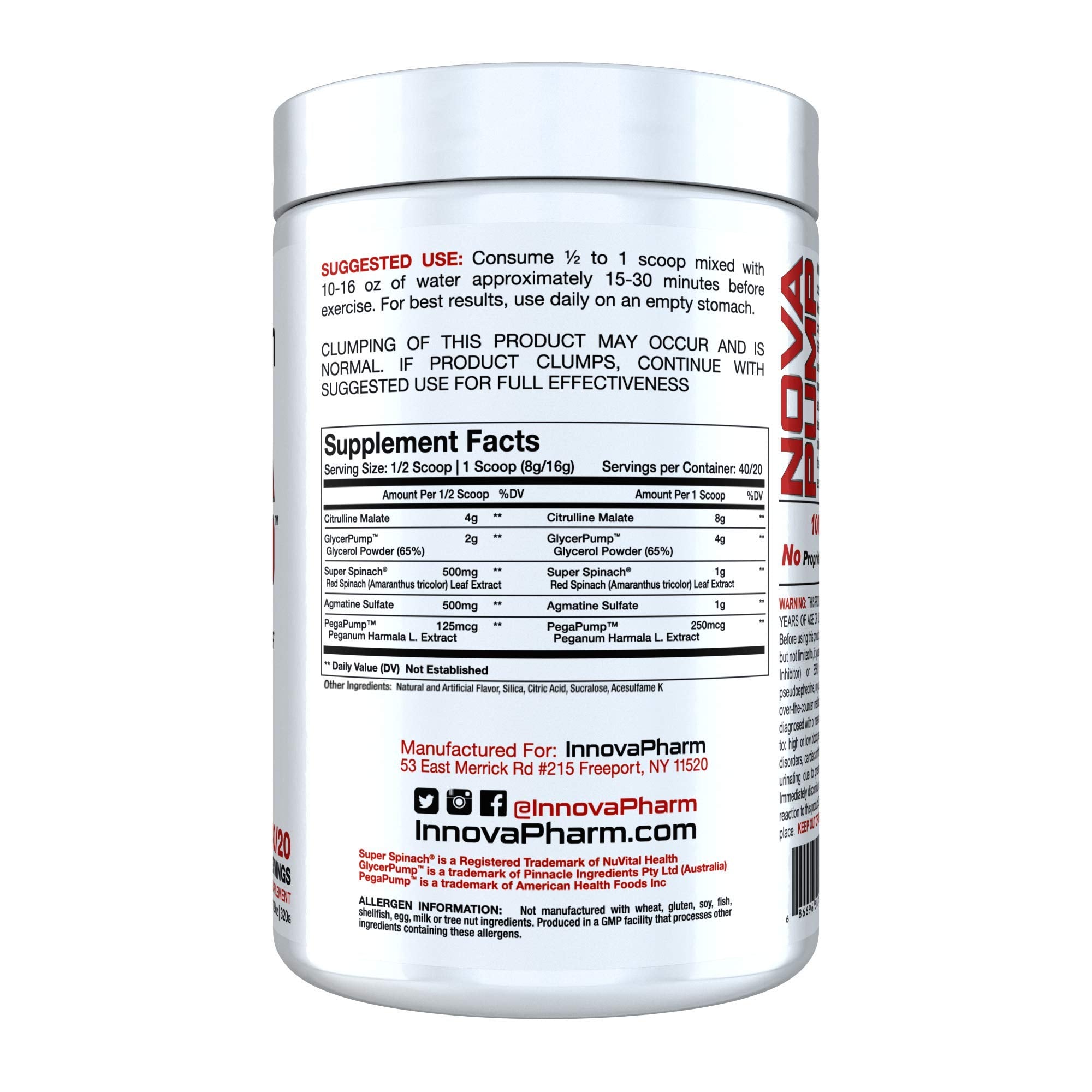 NOVAPUMP (Blueberry Lemonade) 11.29 ounces InnovaPharm buy supplements canada